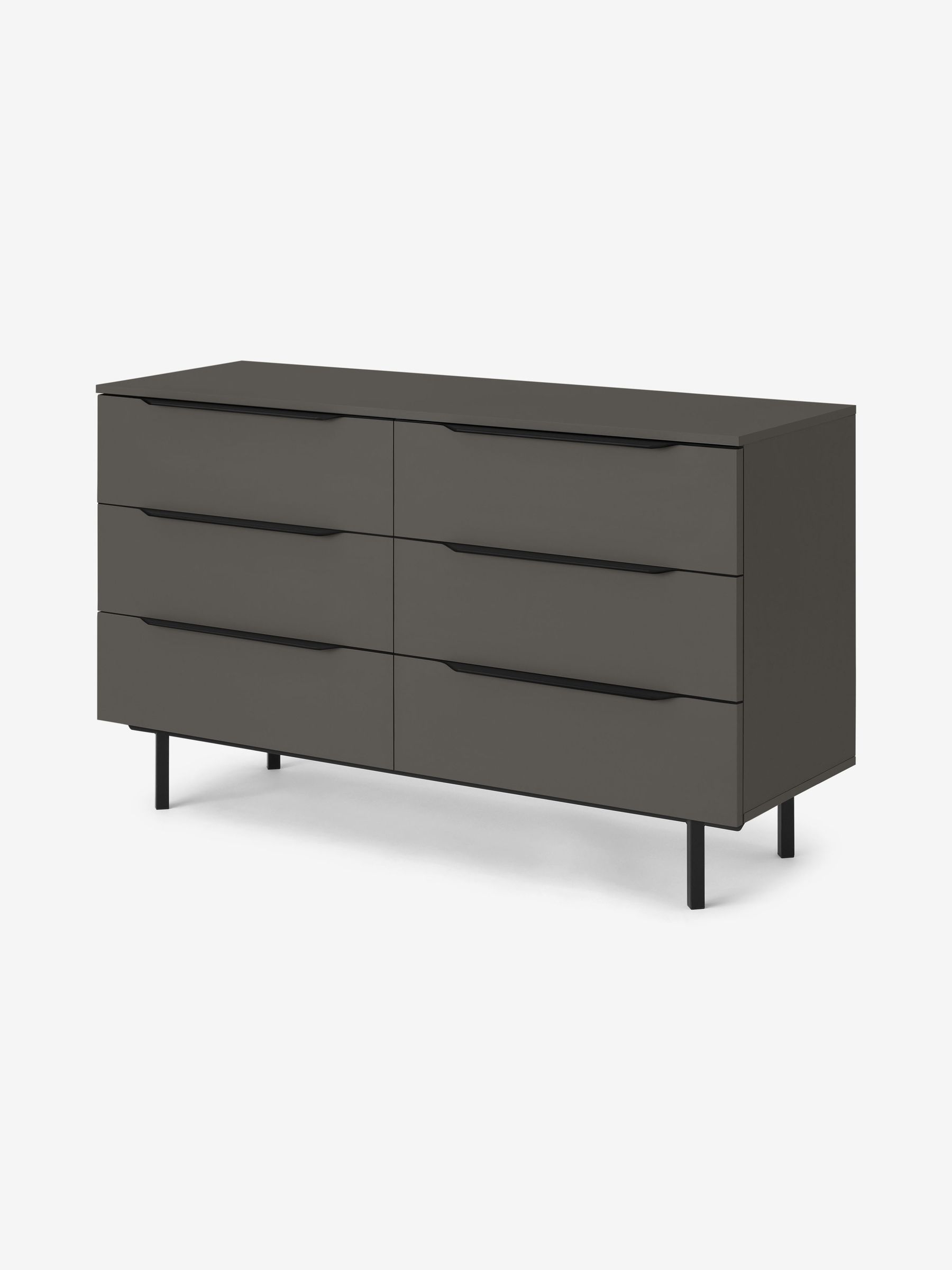 Damien Wide Chest of Drawers in Graphite Grey - Image 1 of 3