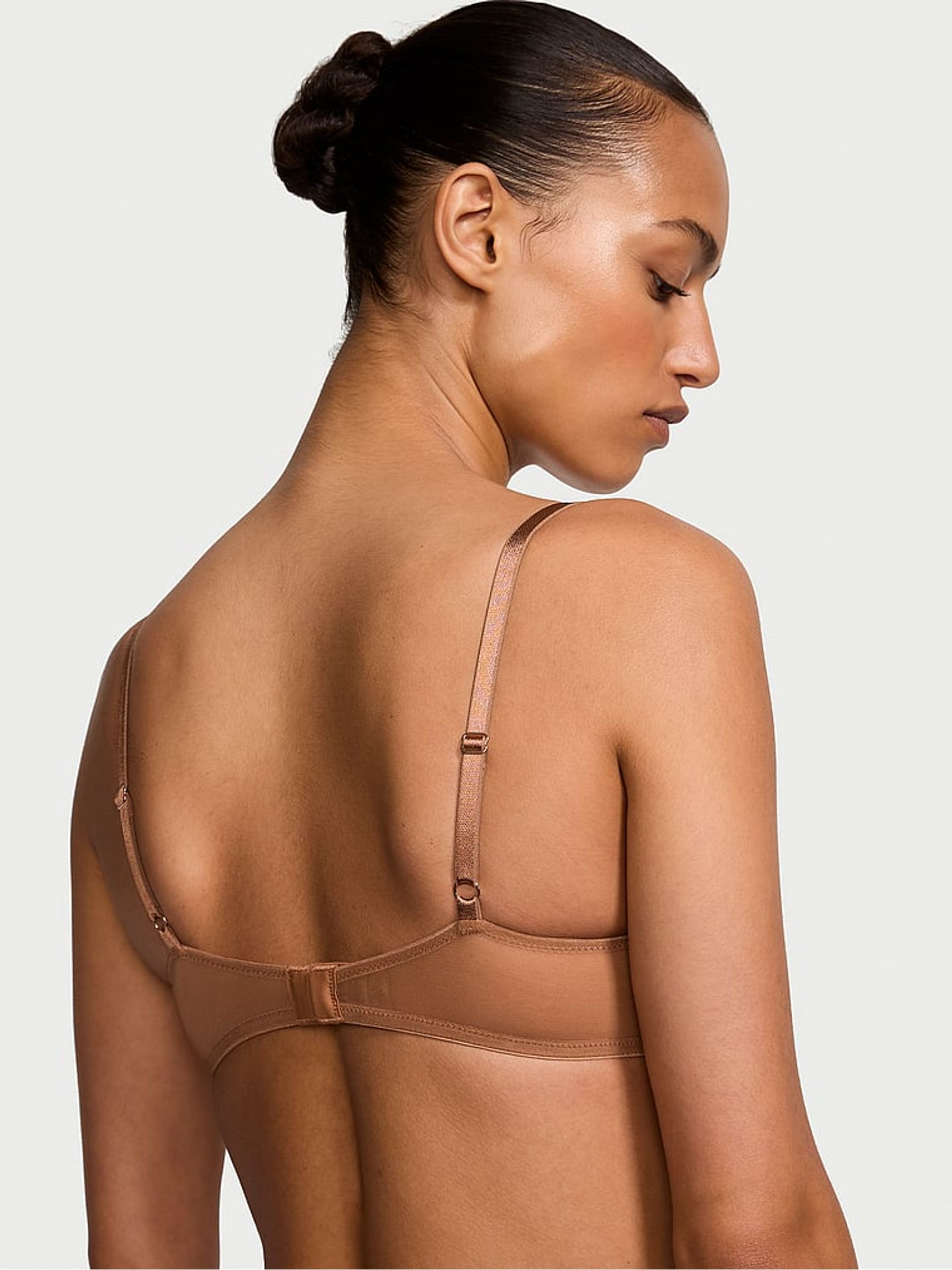 Nude Caramel Lightly Lined Demi Boho Floral Bra - Image 2 of 4