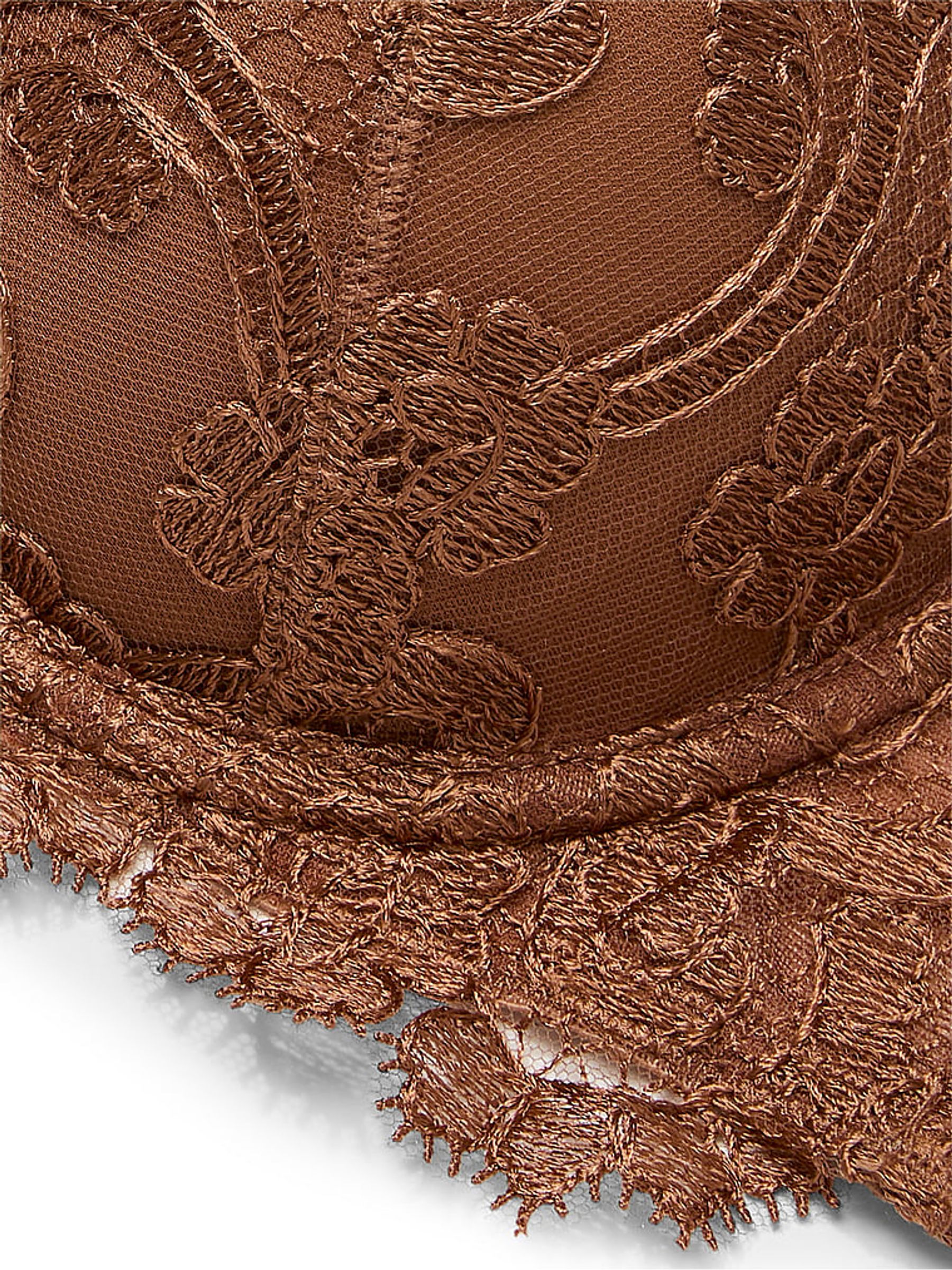 Nude Caramel Lightly Lined Demi Boho Floral Bra - Image 4 of 4