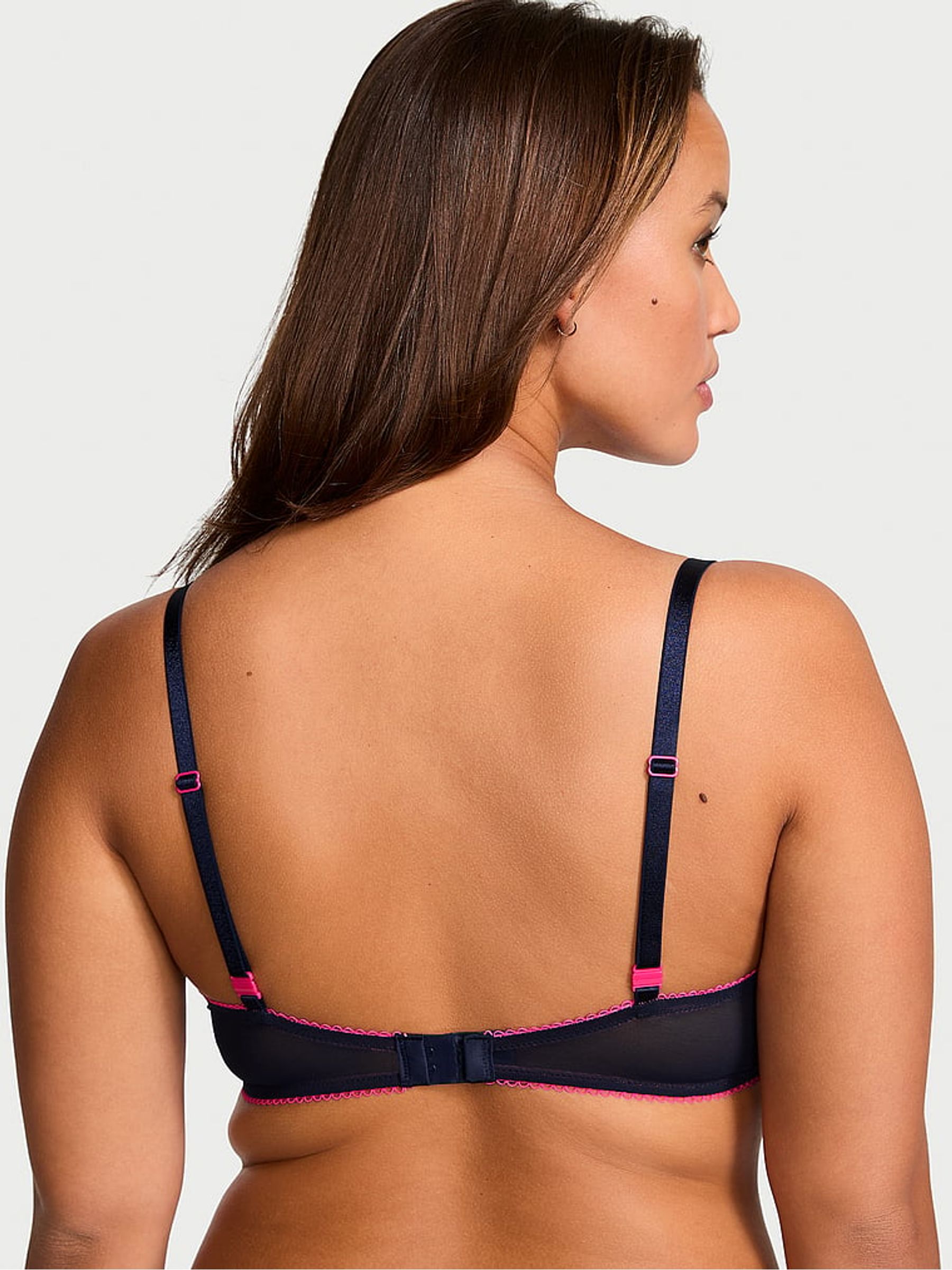 Noir Navy Blue Unlined Demi Bra - Image 2 of 3