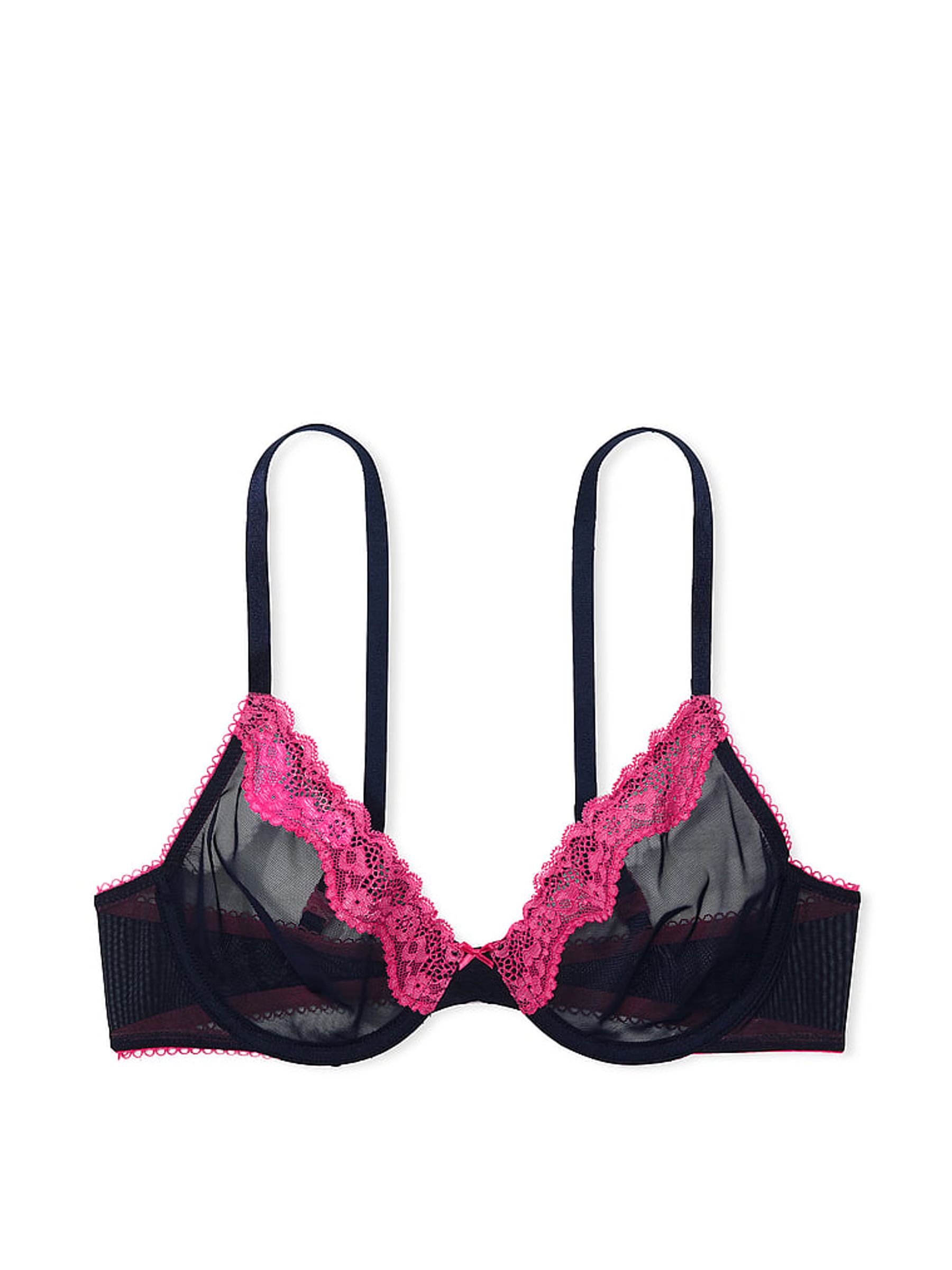 Noir Navy Blue Unlined Demi Bra - Image 3 of 3