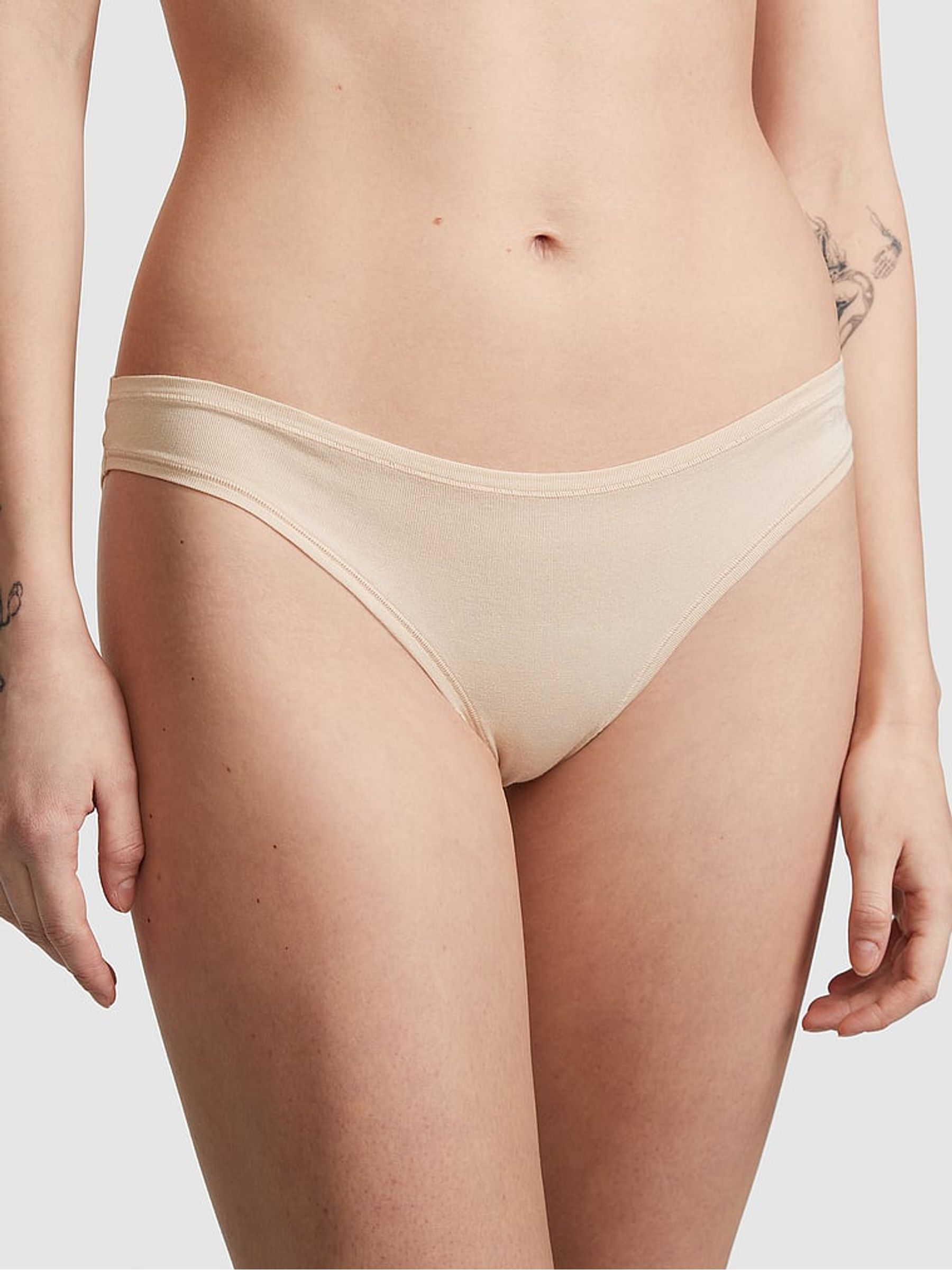 Marzipan Nude Bikini Cotton Knickers - Image 1 of 3