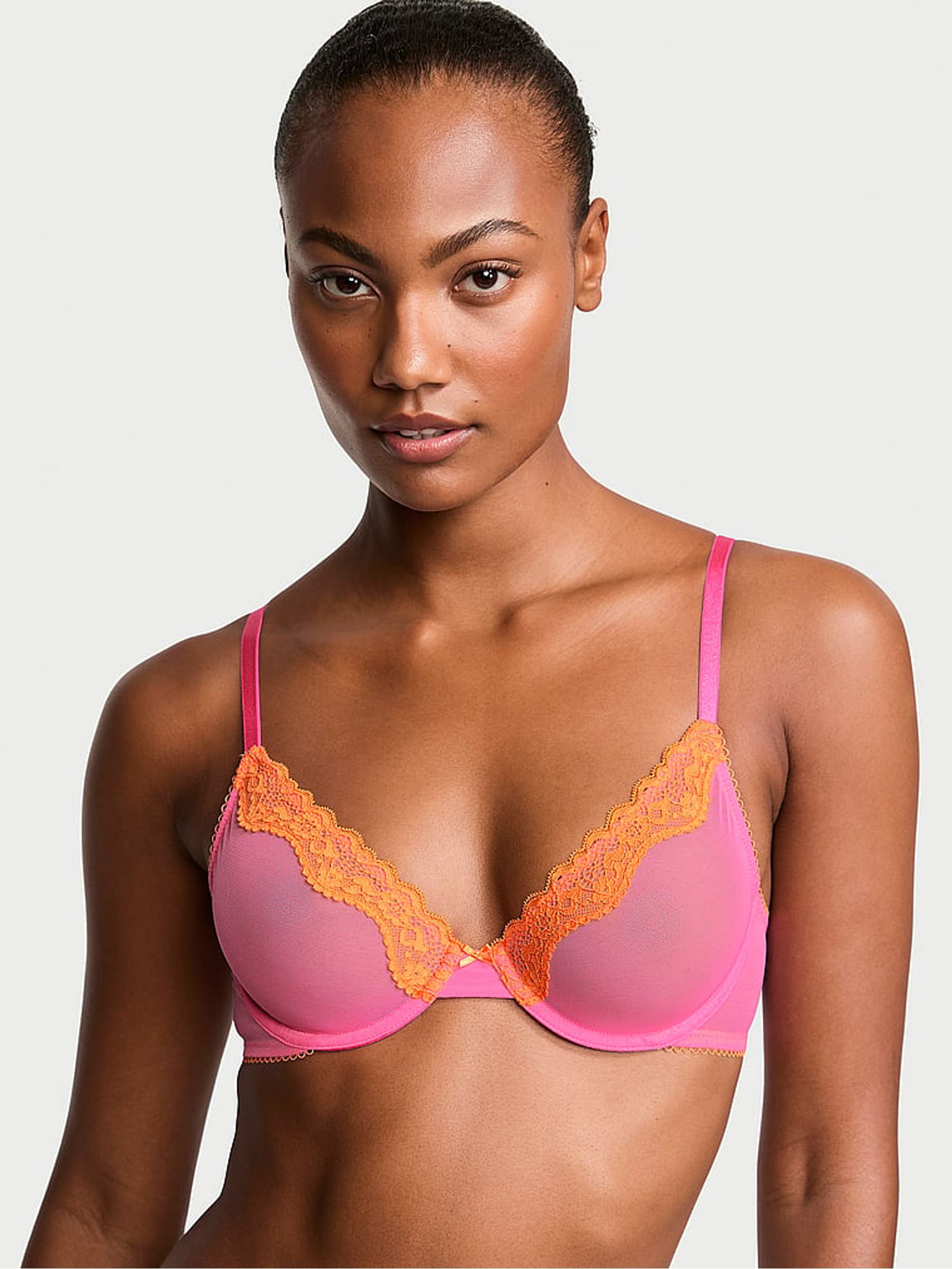Hollywood Pink Unlined Demi Bra - Image 1 of 4