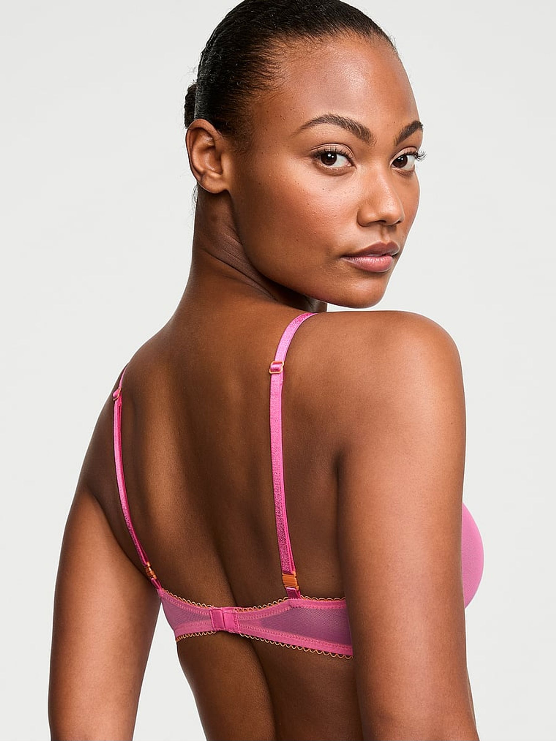 Hollywood Pink Unlined Demi Bra - Image 2 of 4