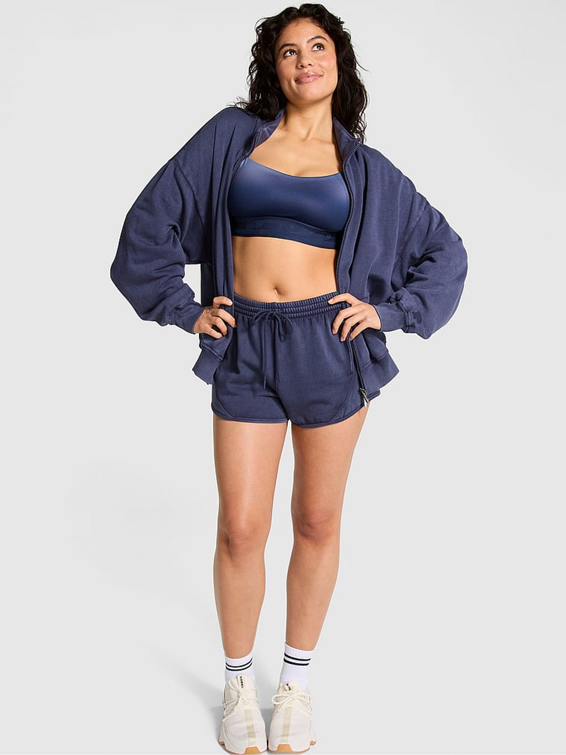 Midnight Navy Blue Fleece Shorts - Image 3 of 3