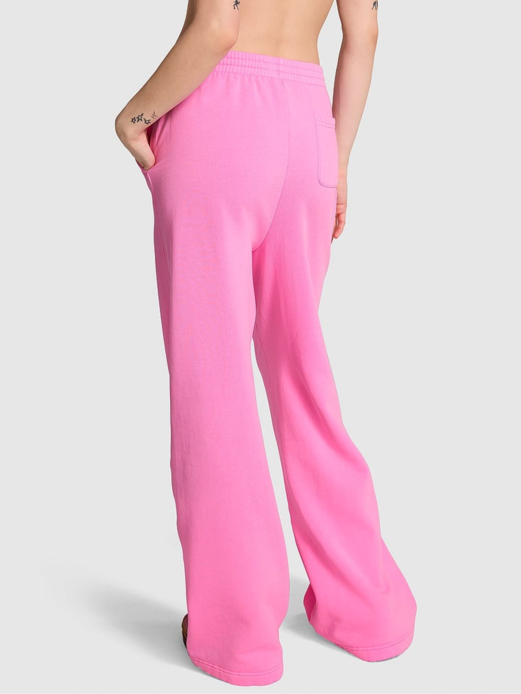 Lola Pink Wide Leg Fleece Jogger - Image 2 of 3
