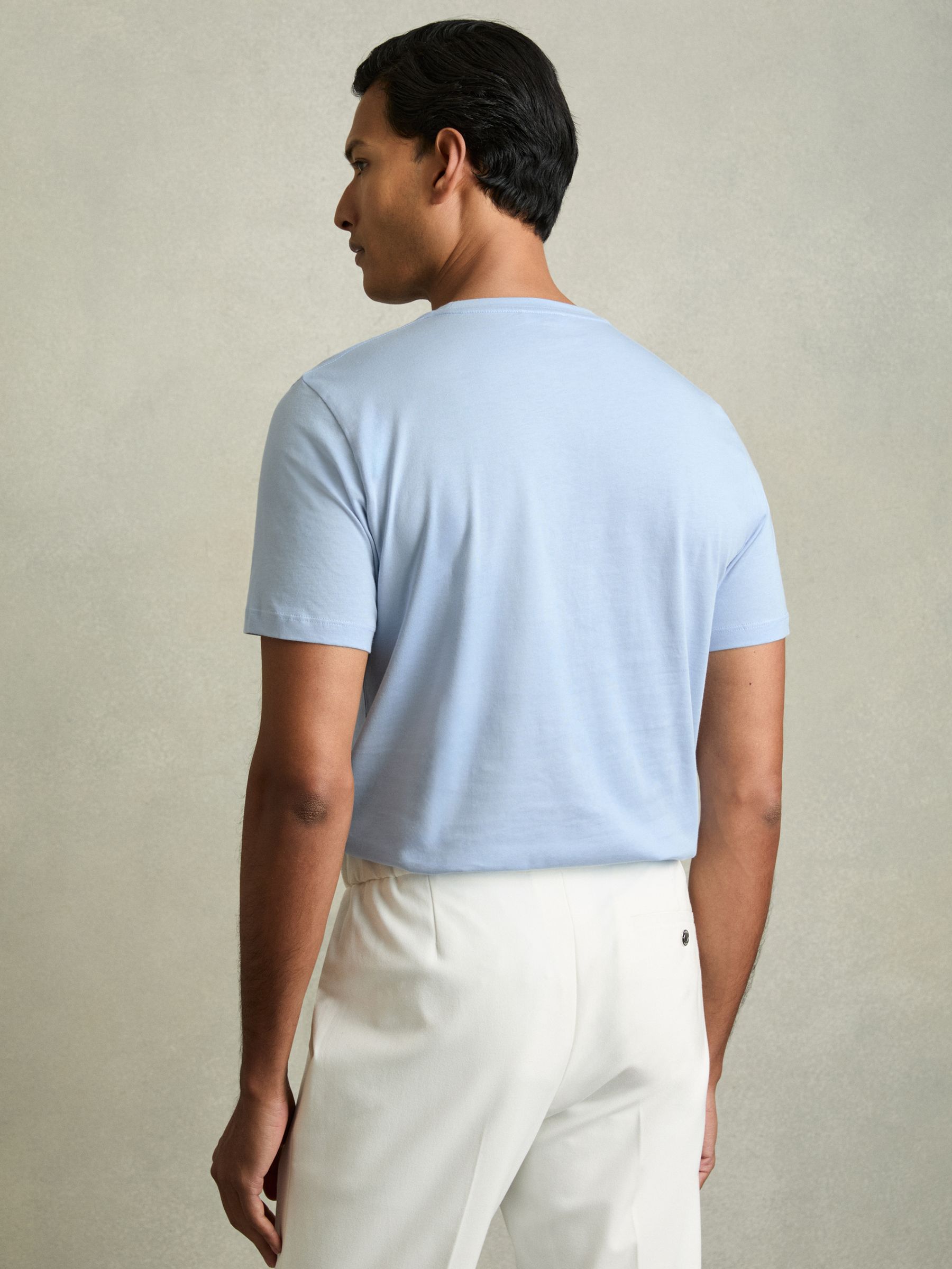 Cotton-Jersey Crew-Neck T-shirts 3 Pack in Neutral - Image 3 of 5