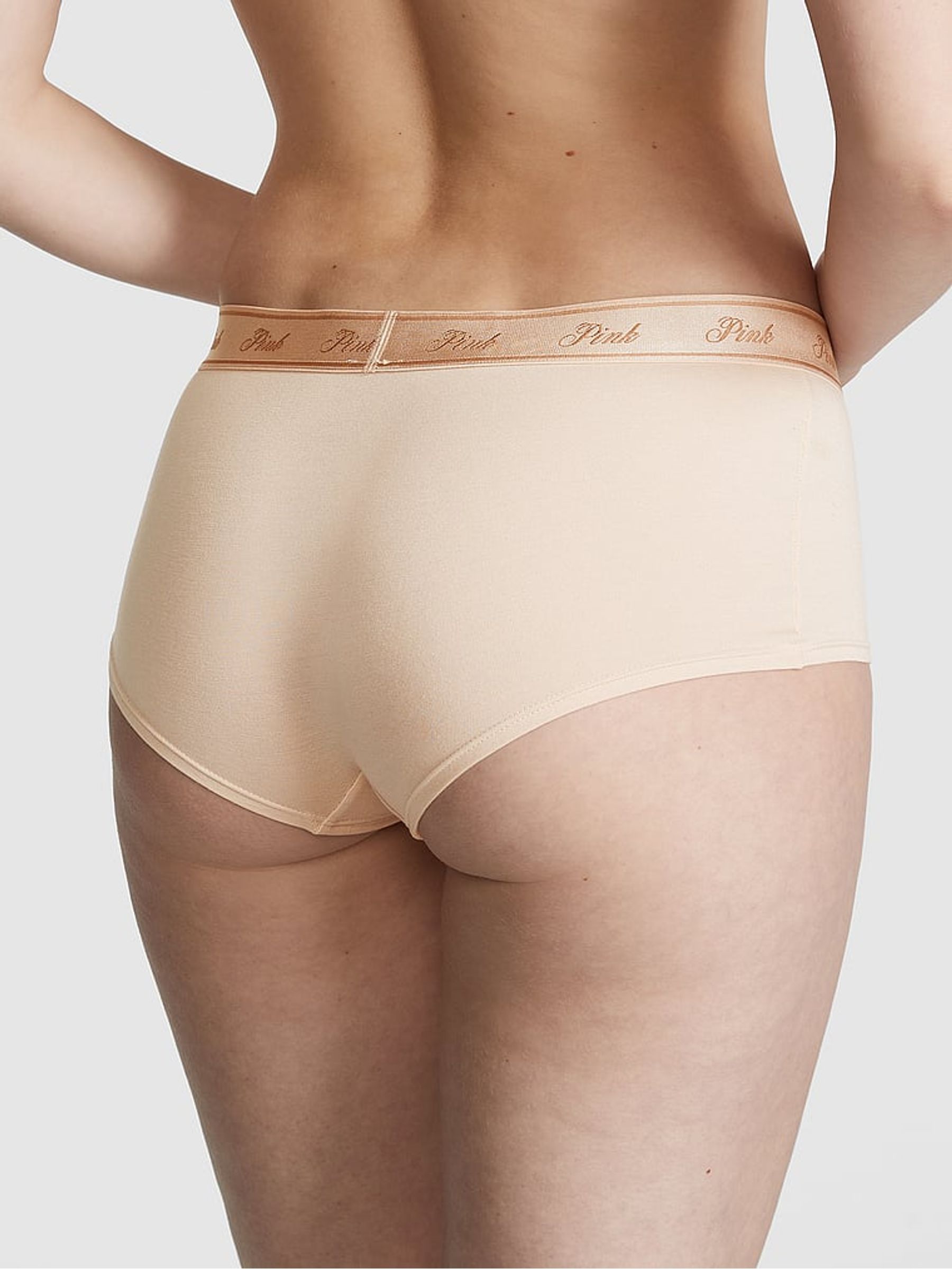 Marzipan Nude Short Cotton Logo Knickers - Image 2 of 3