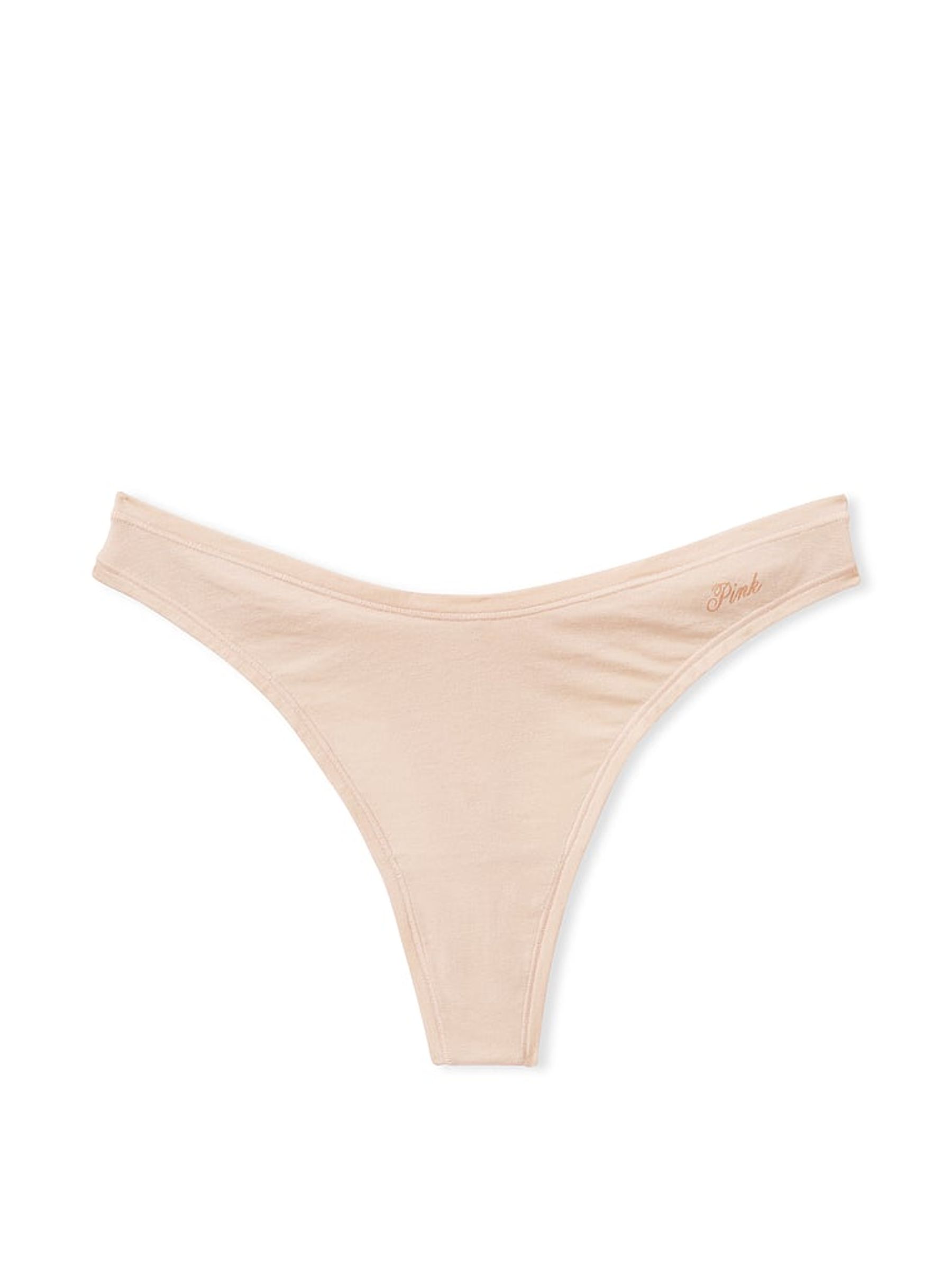 Marzipan Nude Thong Cotton Knickers - Image 3 of 3