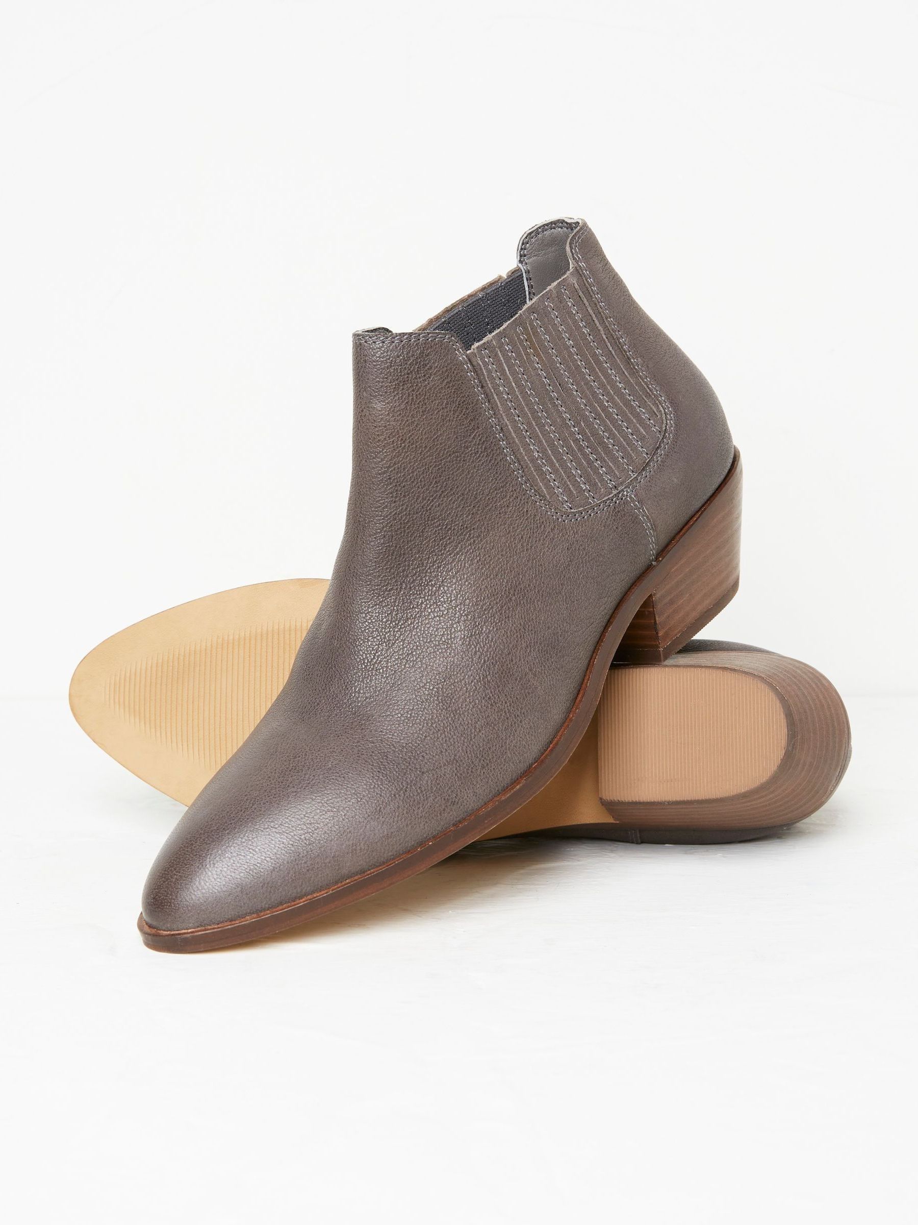 Grey Western Ankle Boots - Image 3 of 4