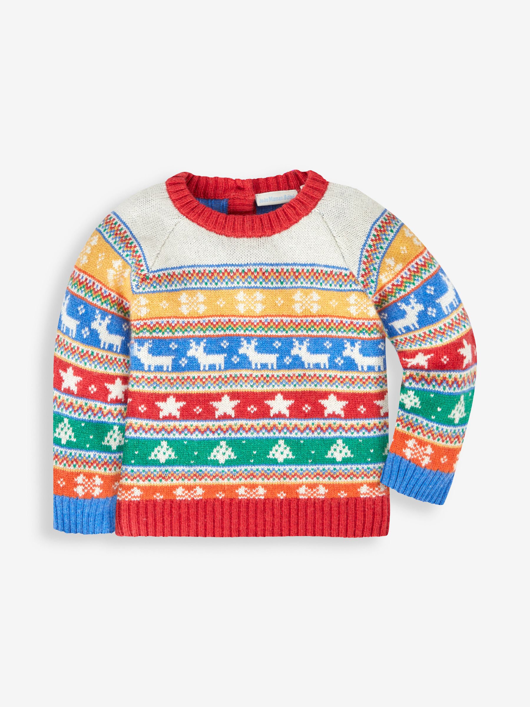 Multi Kids' Christmas Fairisle Pattern Pattern Jumper - Image 2 of 3