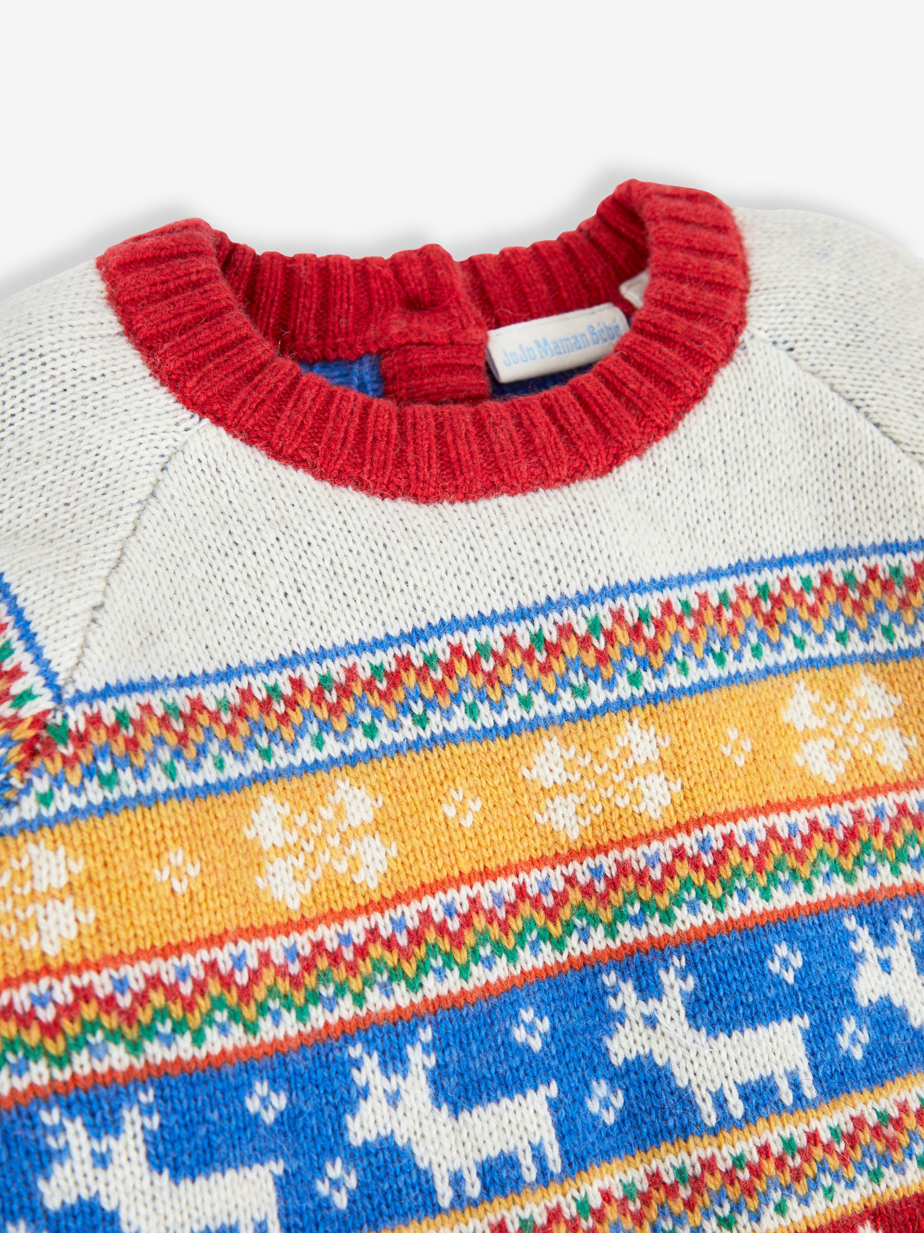 Multi Kids' Christmas Fairisle Pattern Pattern Jumper - Image 3 of 3