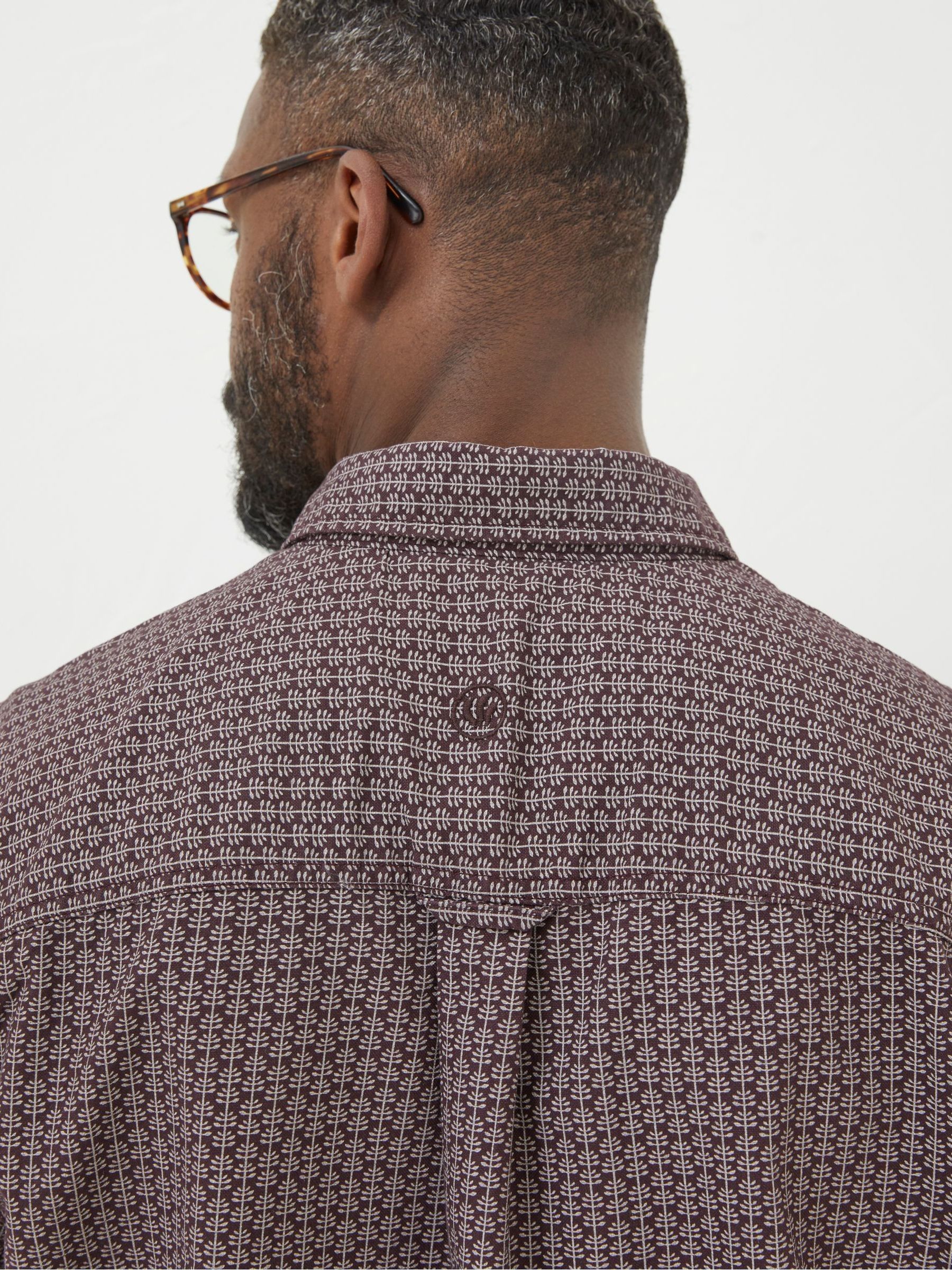 Purple Leaf Print Shirt - Image 4 of 5