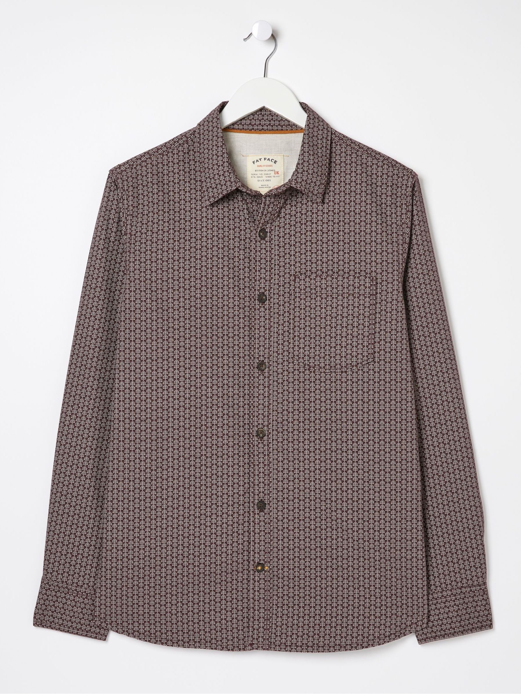 Purple Leaf Print Shirt - Image 5 of 5