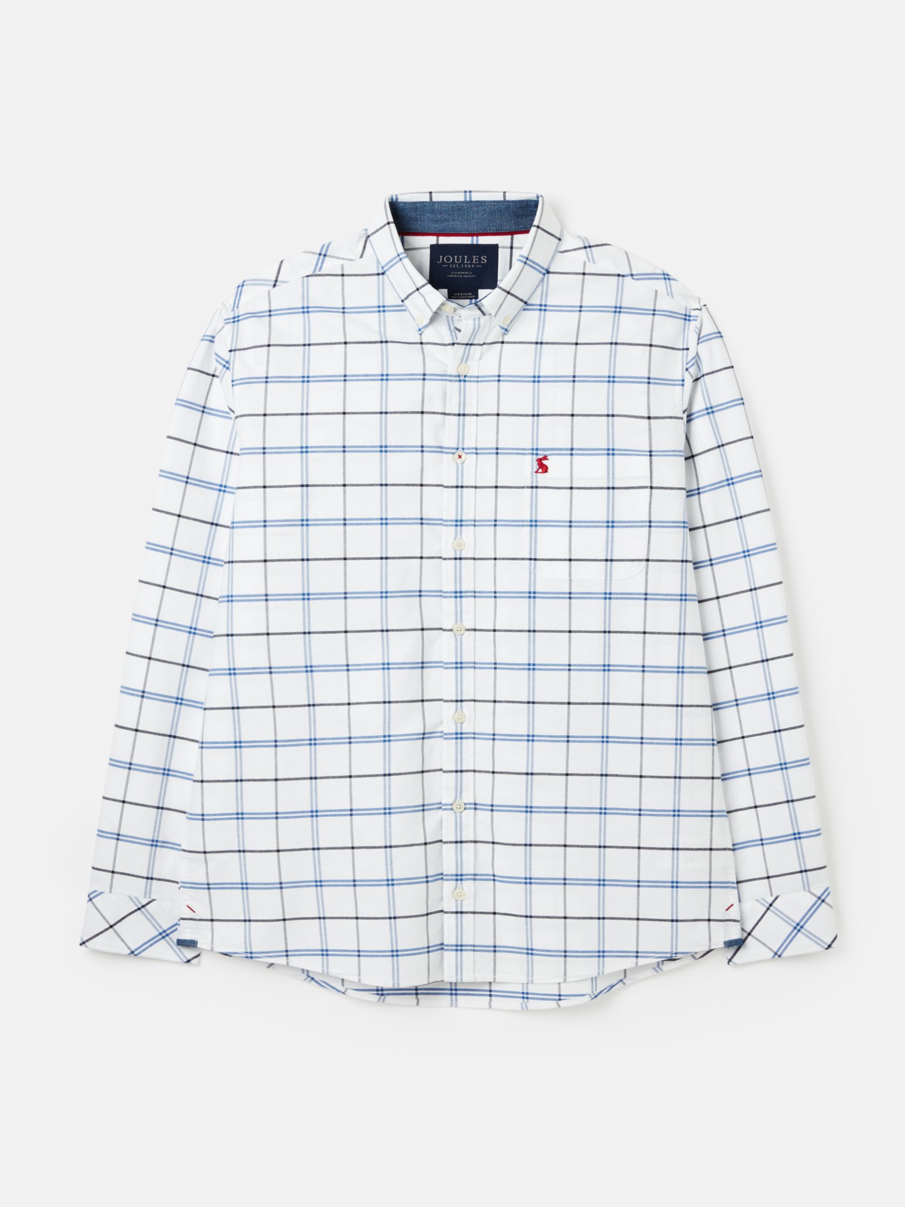 Welford White/Blue Cotton Check Shirt - Image 11 of 17