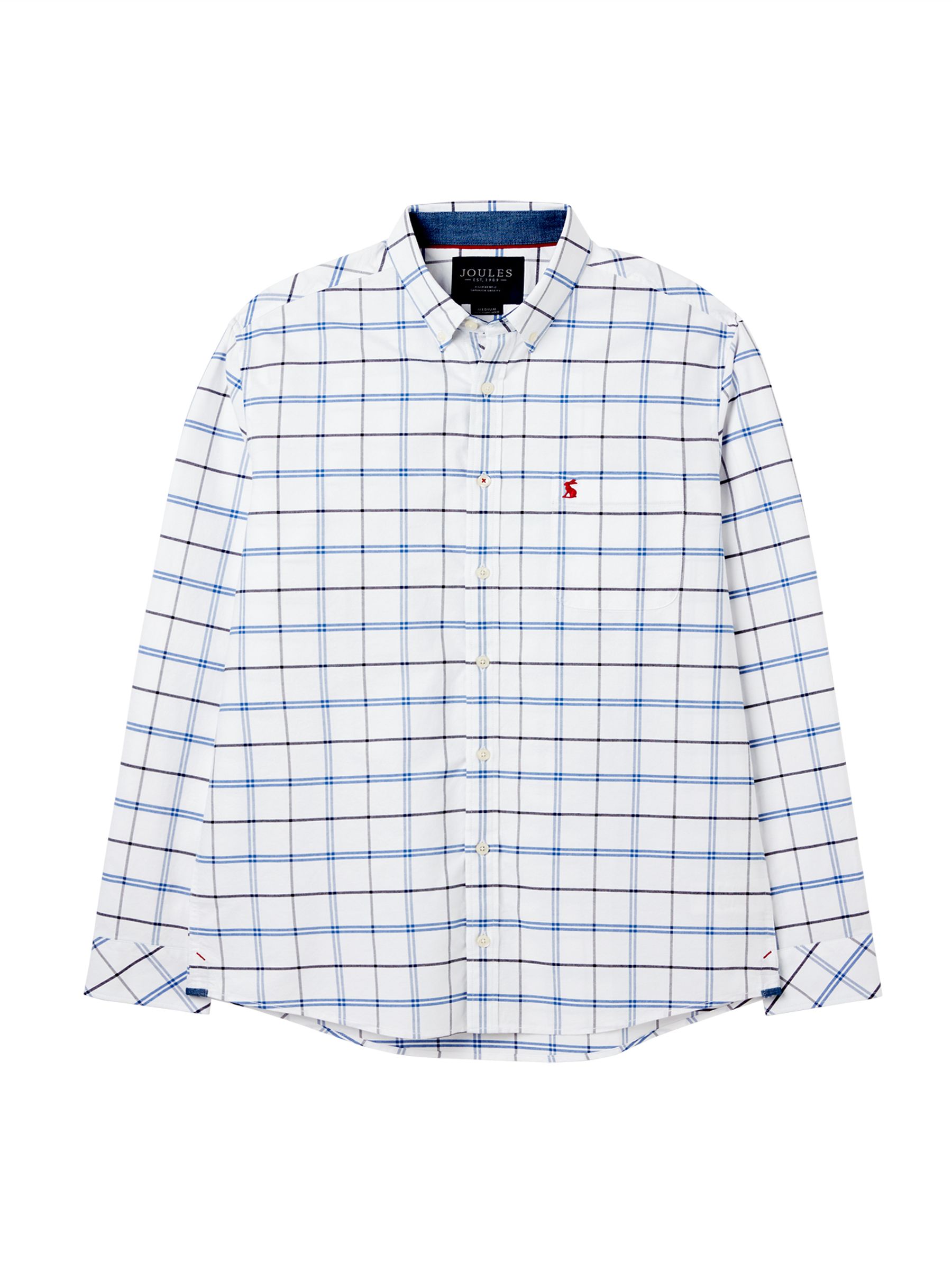 Welford White/Blue Cotton Check Shirt - Image 7 of 17