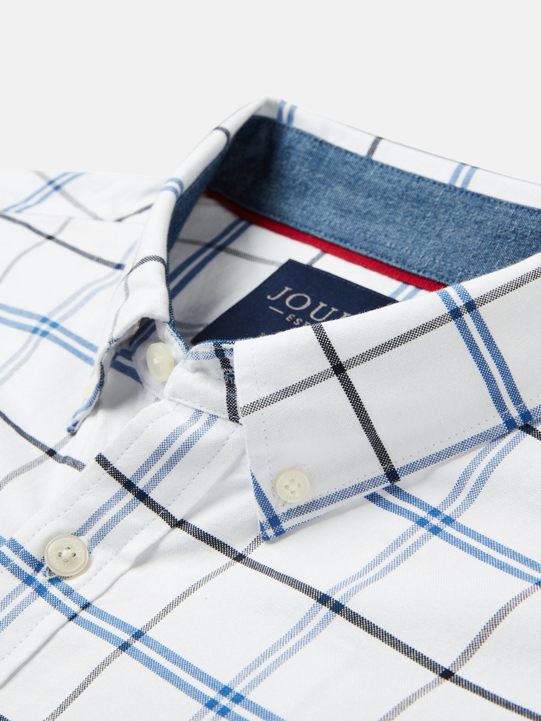 Welford White/Blue Cotton Check Shirt - Image 8 of 17