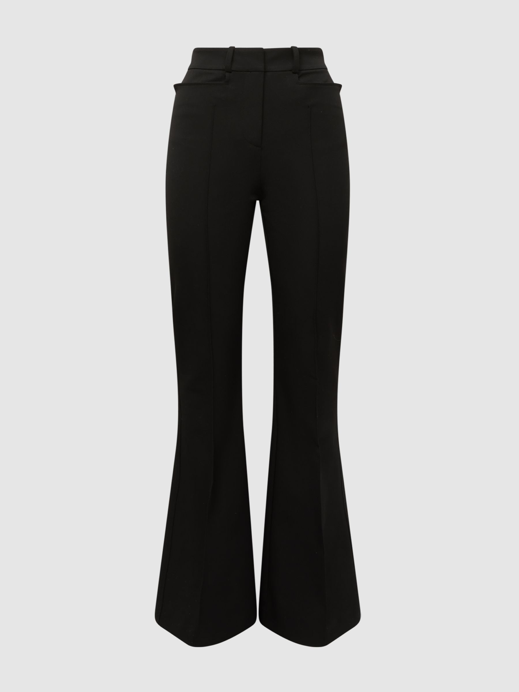 Dylan Black Flared High Rise Trousers - Image 2 of 5