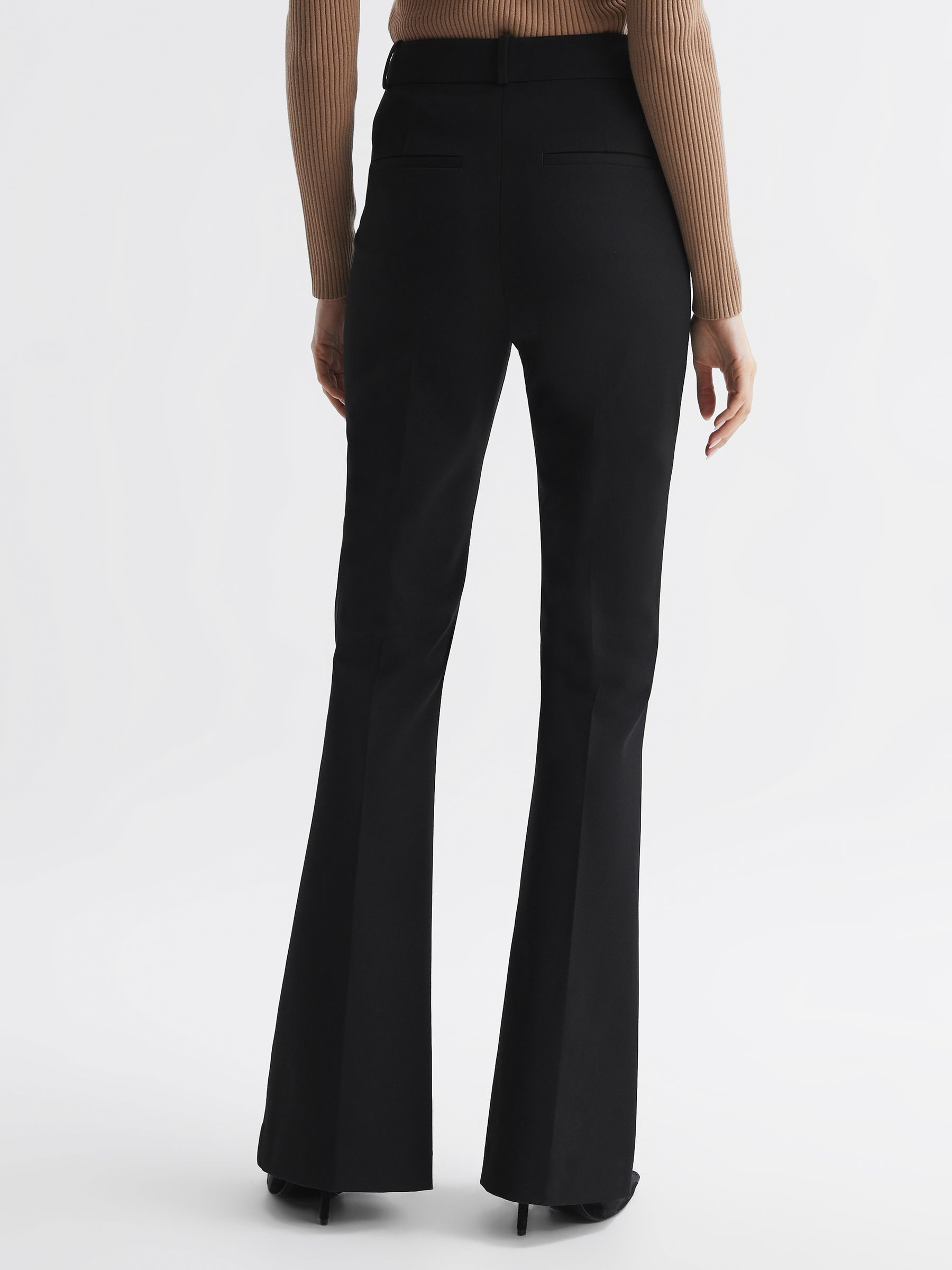 Dylan Black Flared High Rise Trousers - Image 5 of 5