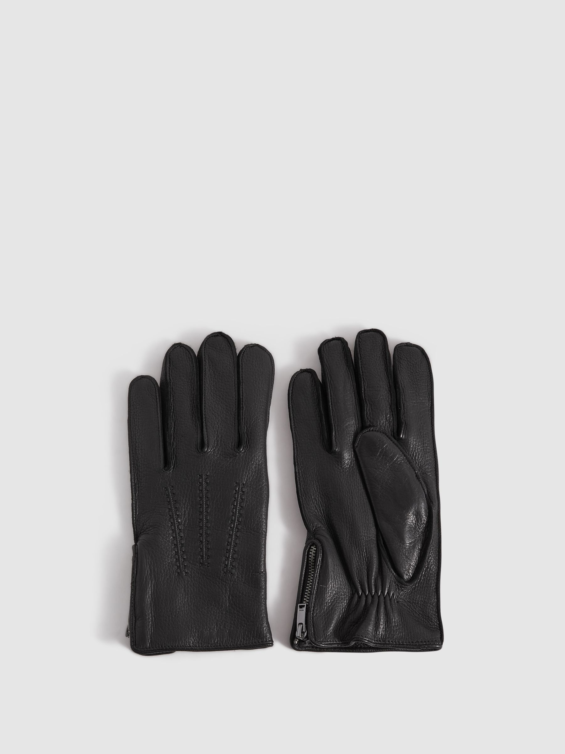 Leather Gloves in Black - Image 1 of 4