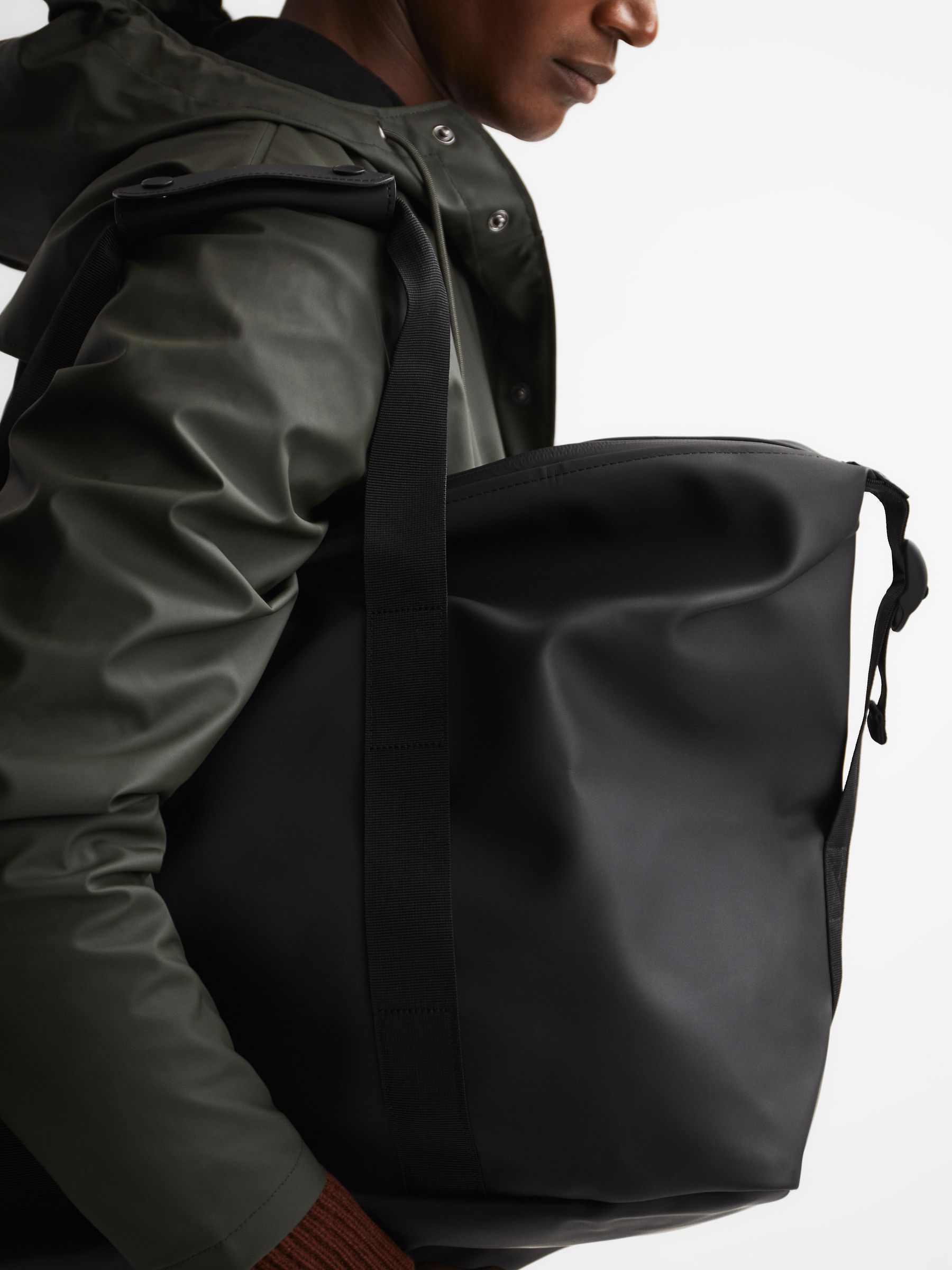 Rains Weekend Black Bag in Black - Image 3 of 6