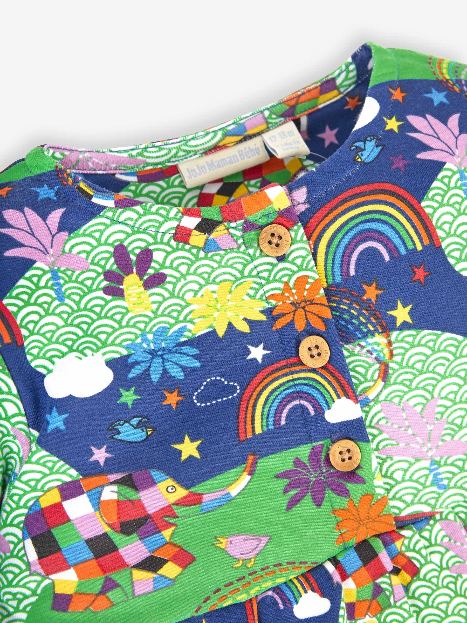 Navy Girls' Elmer Print Button Front Dress - Image 6 of 6