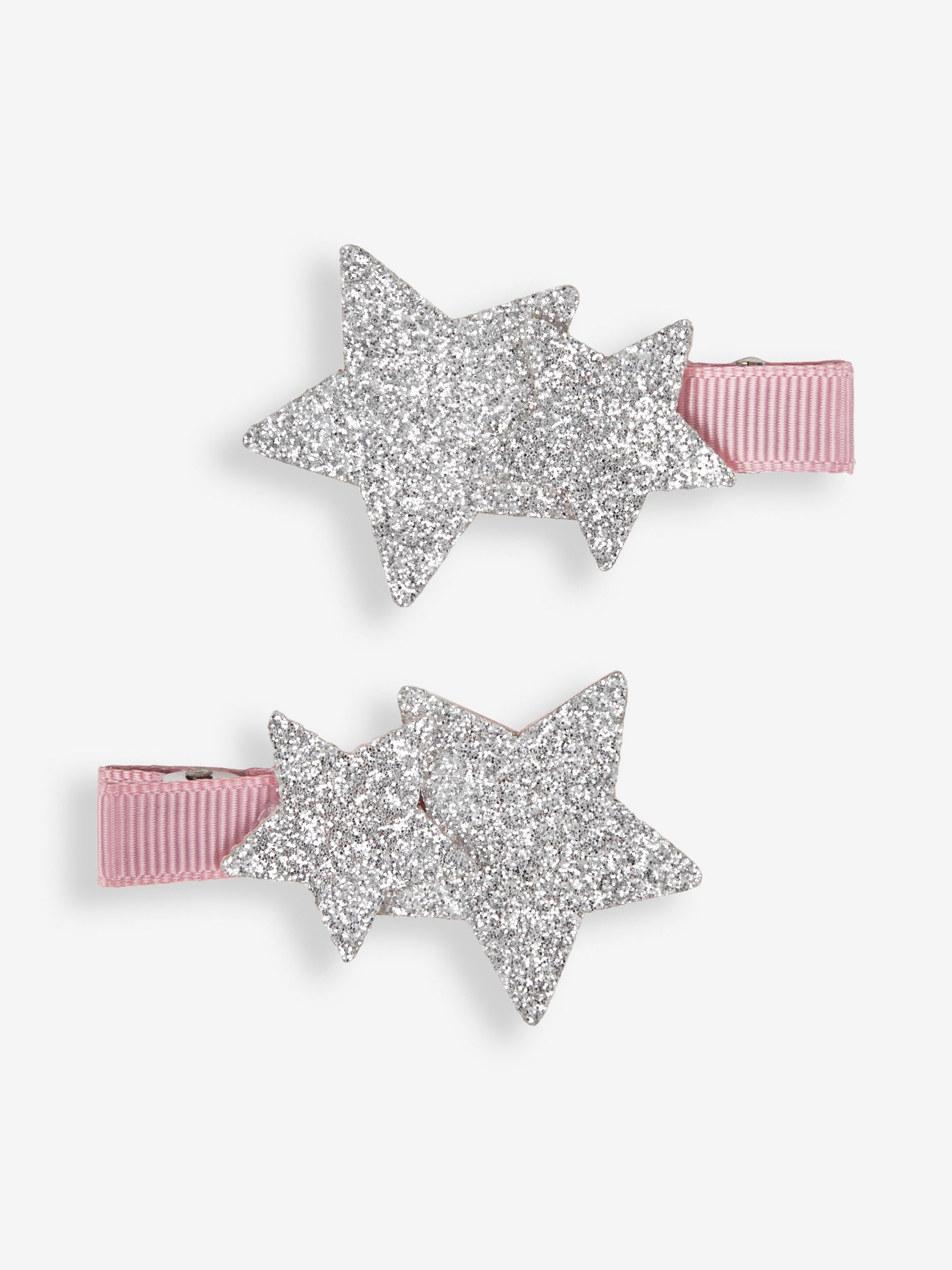 2-Pack Star Glitter Clips in Silver - Image 1 of 2