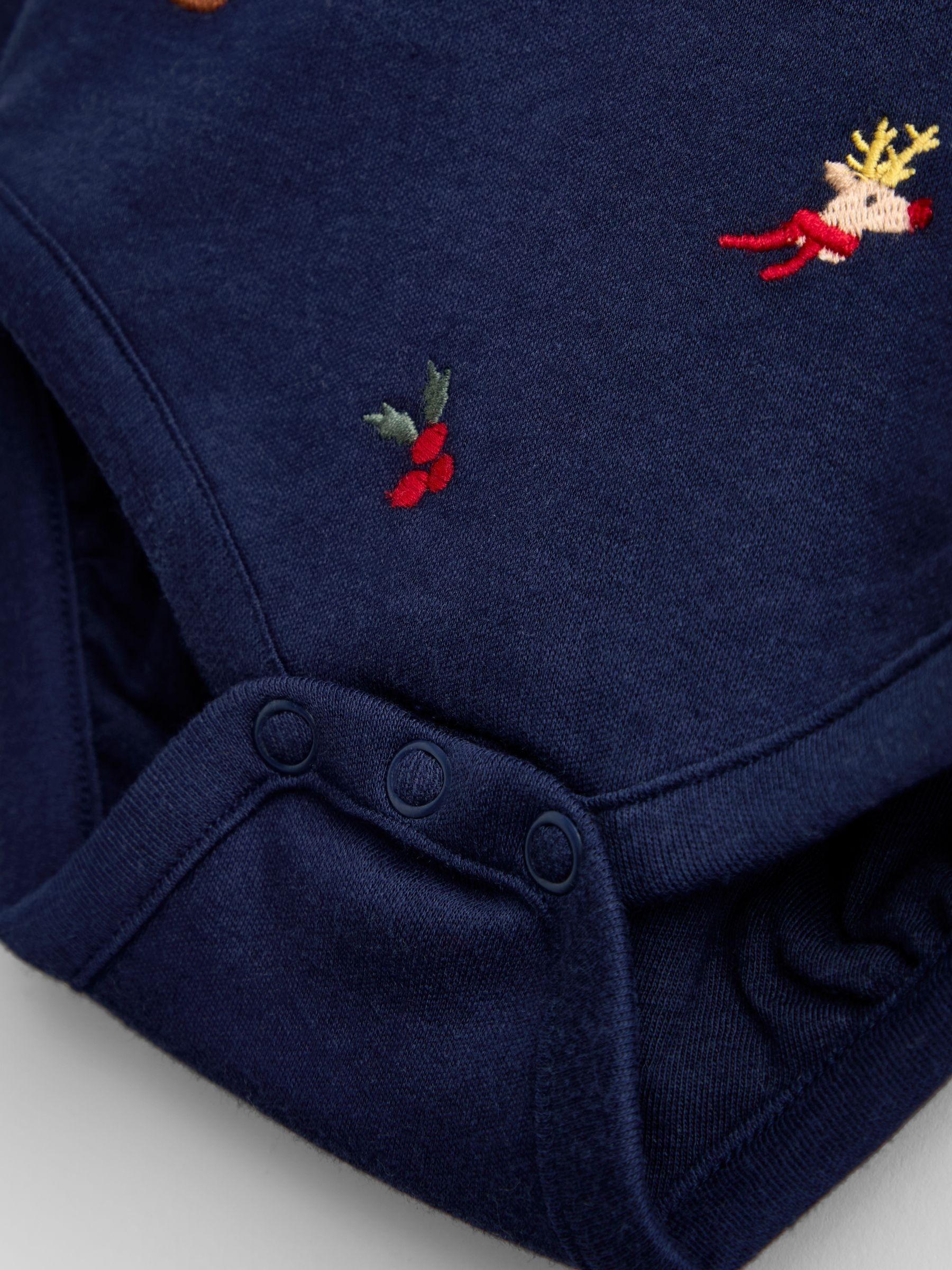 Navy Blue Christmas Embroidered Body - Image 3 of 4