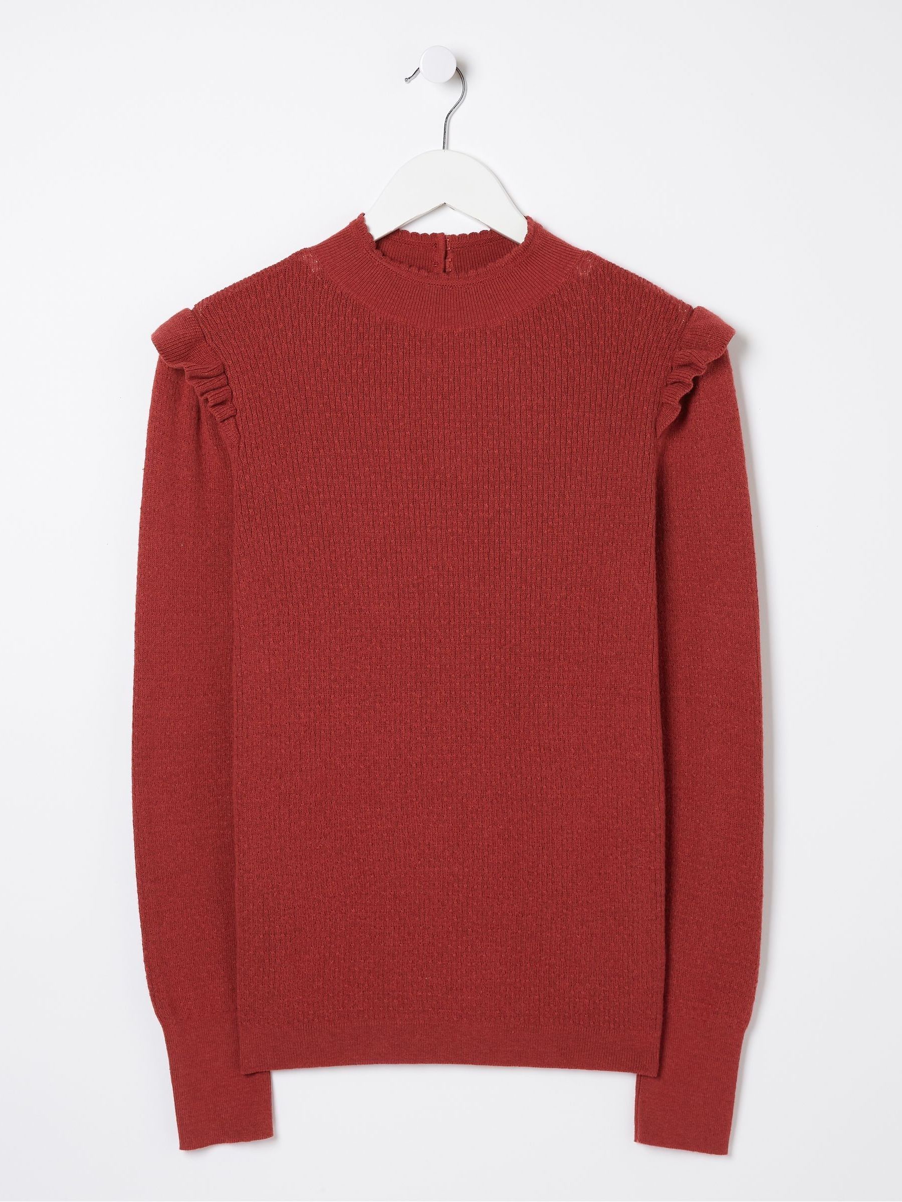 Red Fiona Frill Jumper - Image 6 of 6 Red Fiona Frill Jumper - Image 6 of 6
