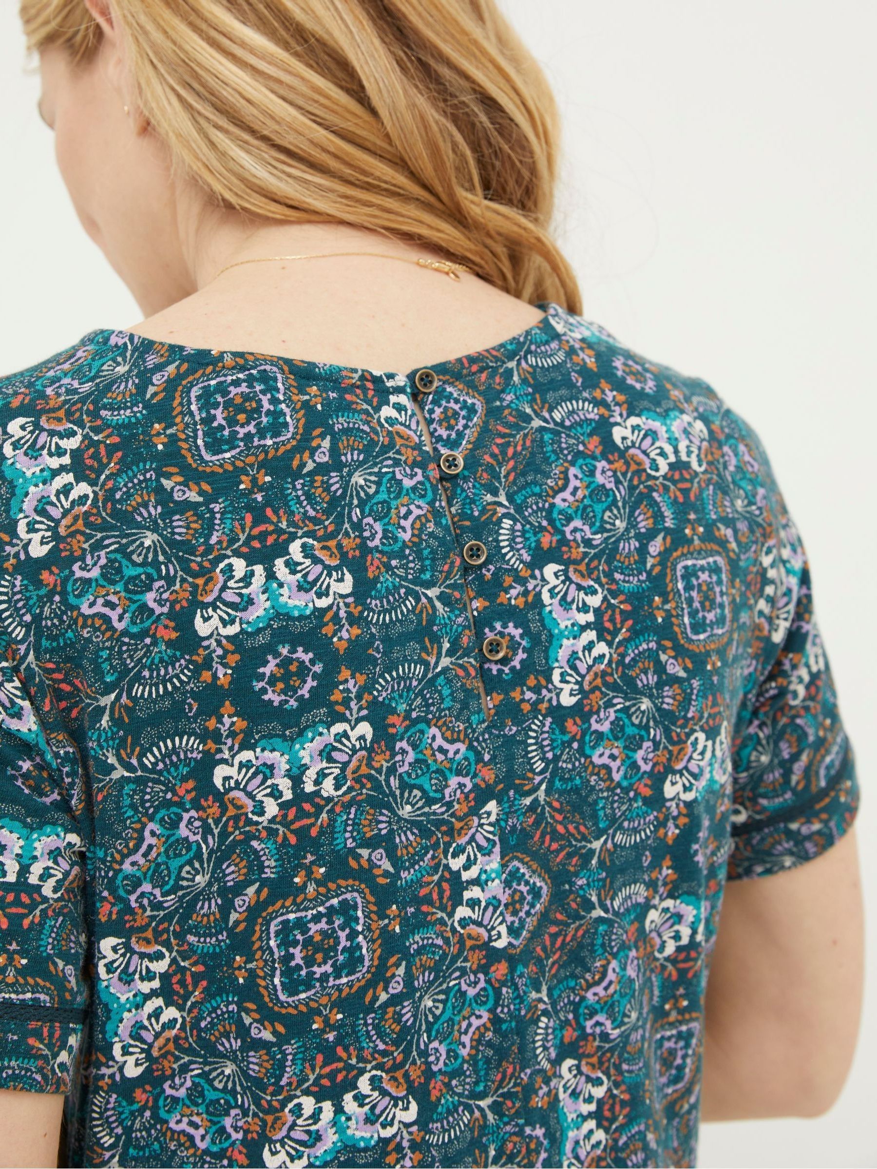 Green Simone Mirrored Floral Jersey Dress - Image 4 of 5