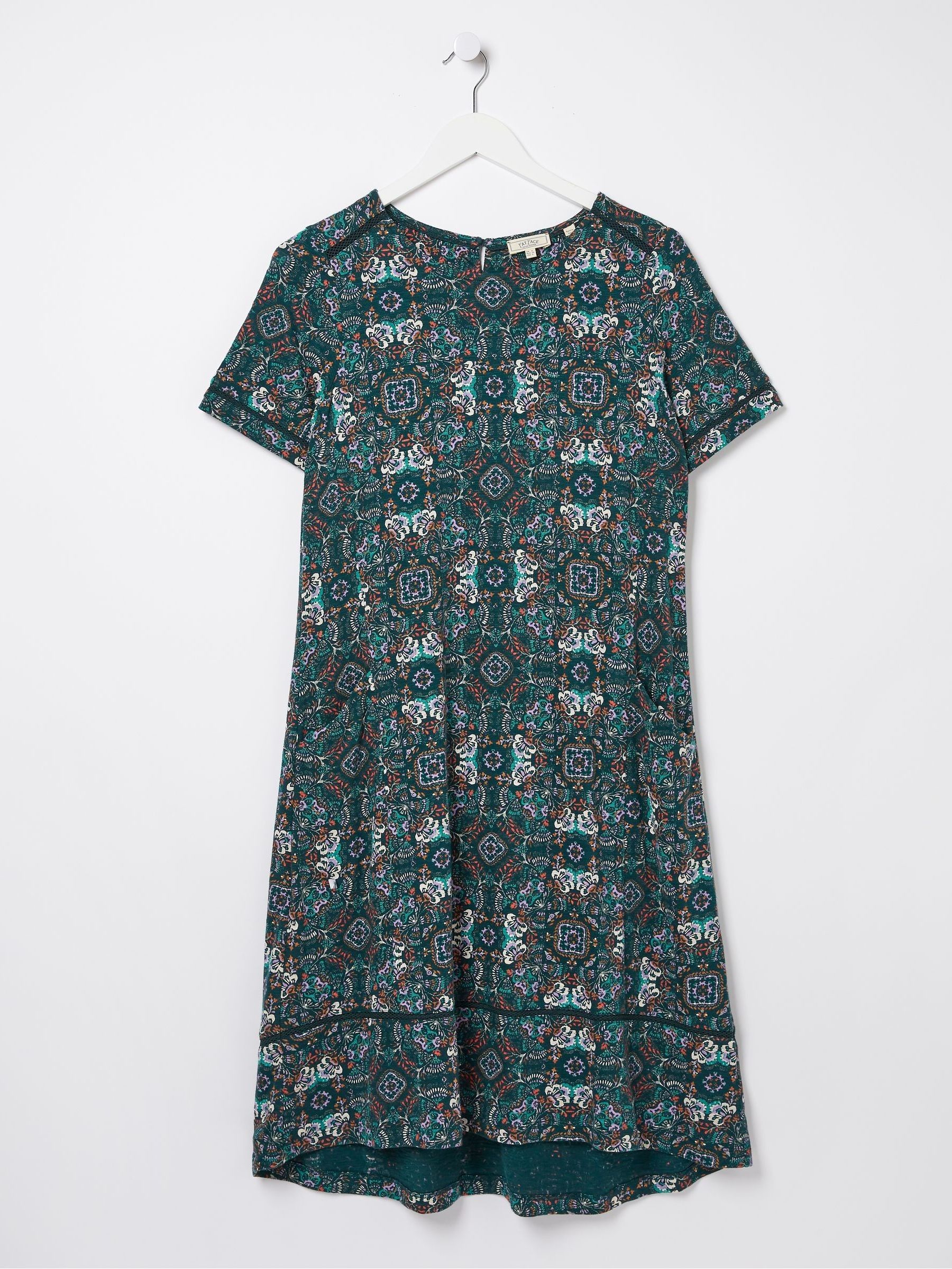 Green Simone Mirrored Floral Jersey Dress - Image 5 of 5