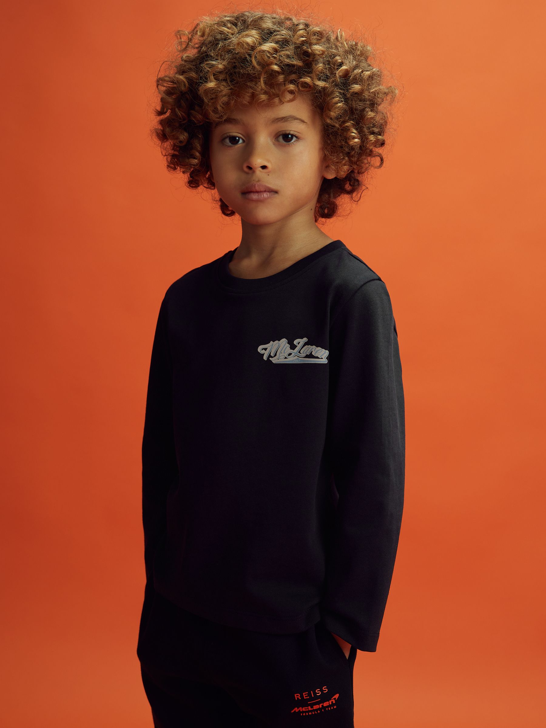 3-9 yrs McLaren F1 Crew Neck Tour T-Shirt in Black - Image 1 of 12