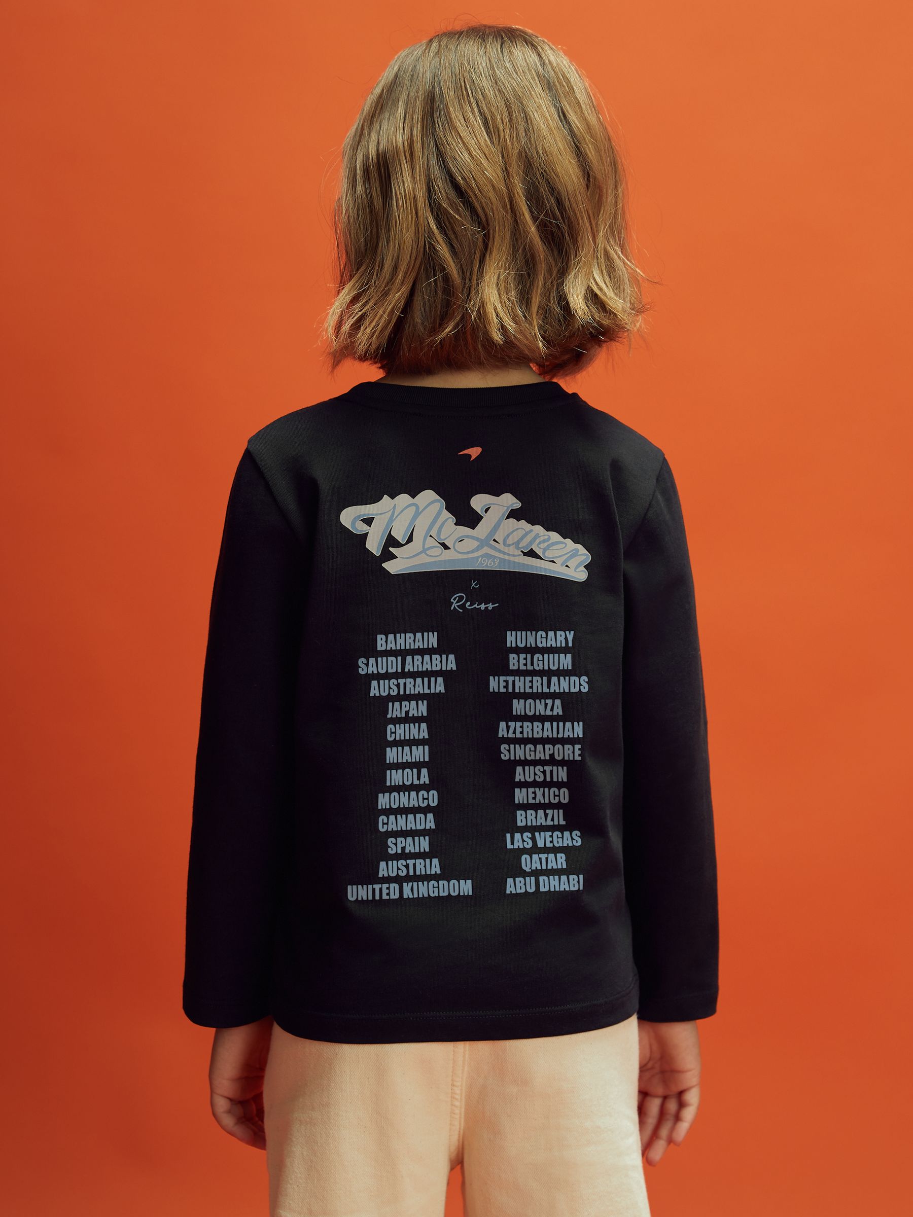 3-9 yrs McLaren F1 Crew Neck Tour T-Shirt in Black - Image 10 of 12