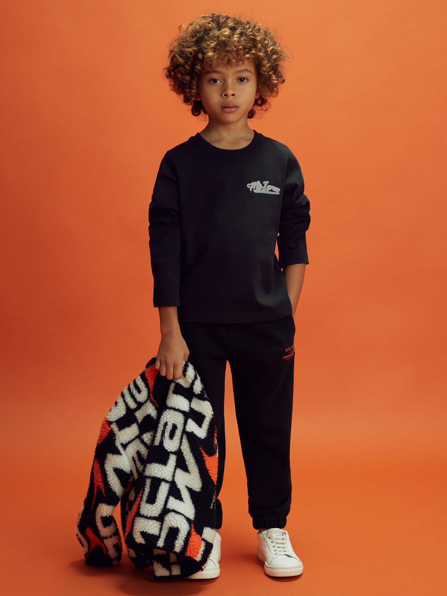 3-9 yrs McLaren F1 Crew Neck Tour T-Shirt in Black - Image 6 of 12