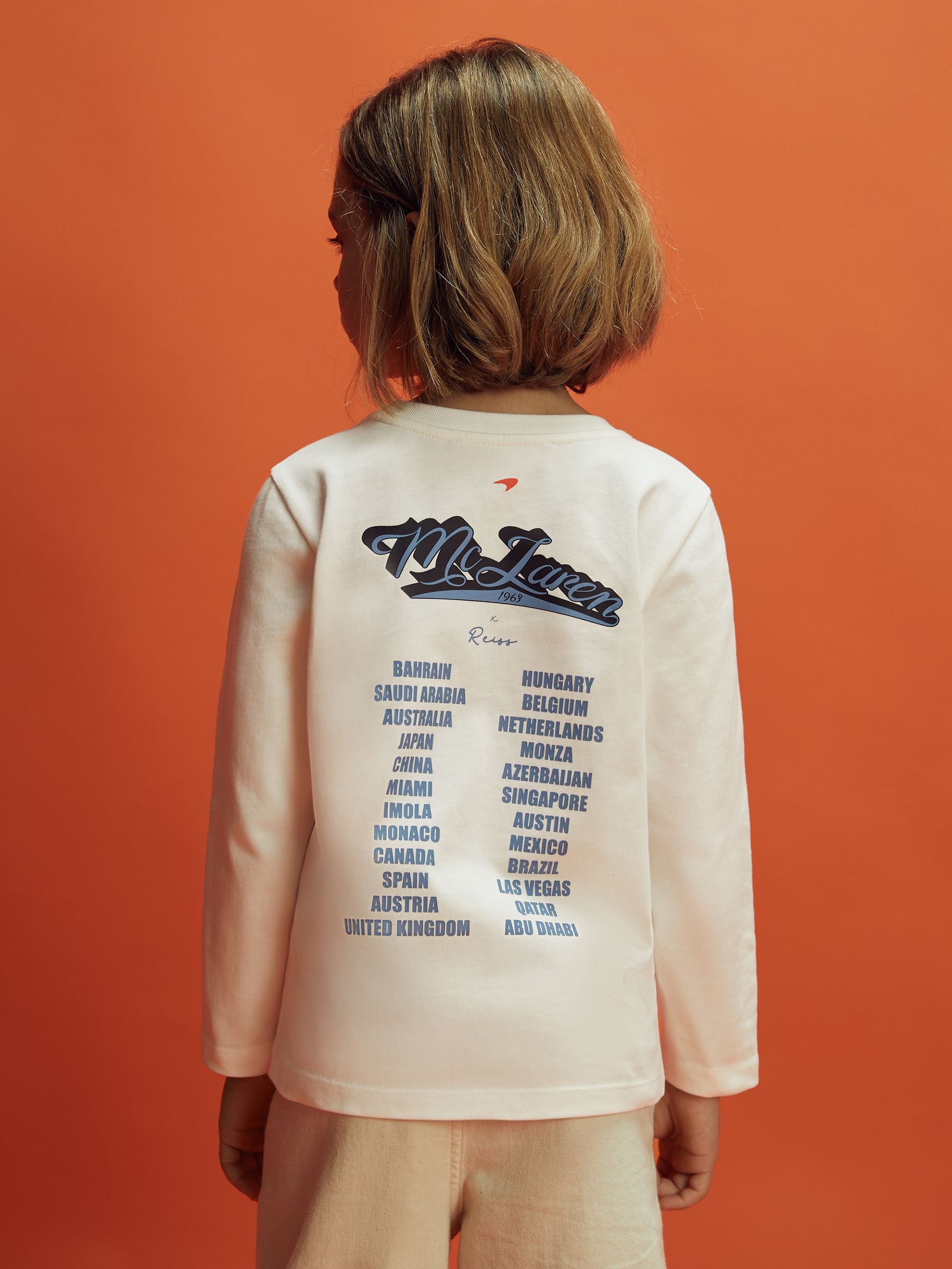 3-9 yrs McLaren F1 Crew Neck Tour T-Shirt in White - Image 1 of 11