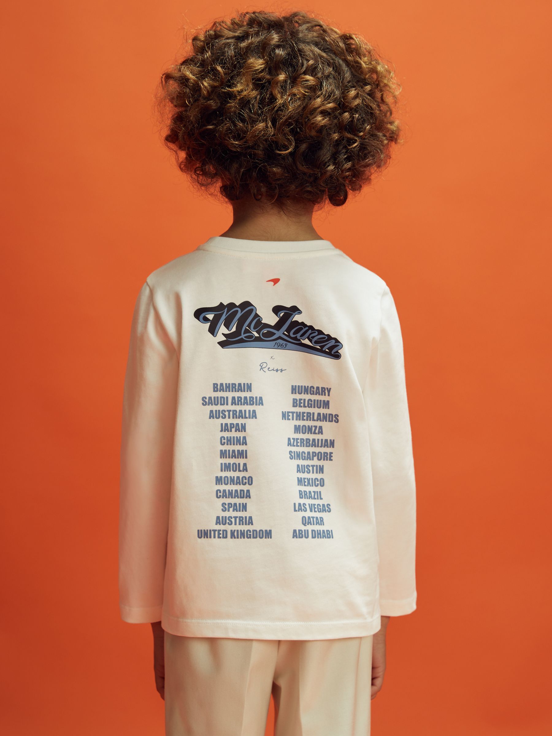 3-9 yrs McLaren F1 Crew Neck Tour T-Shirt in White - Image 8 of 11