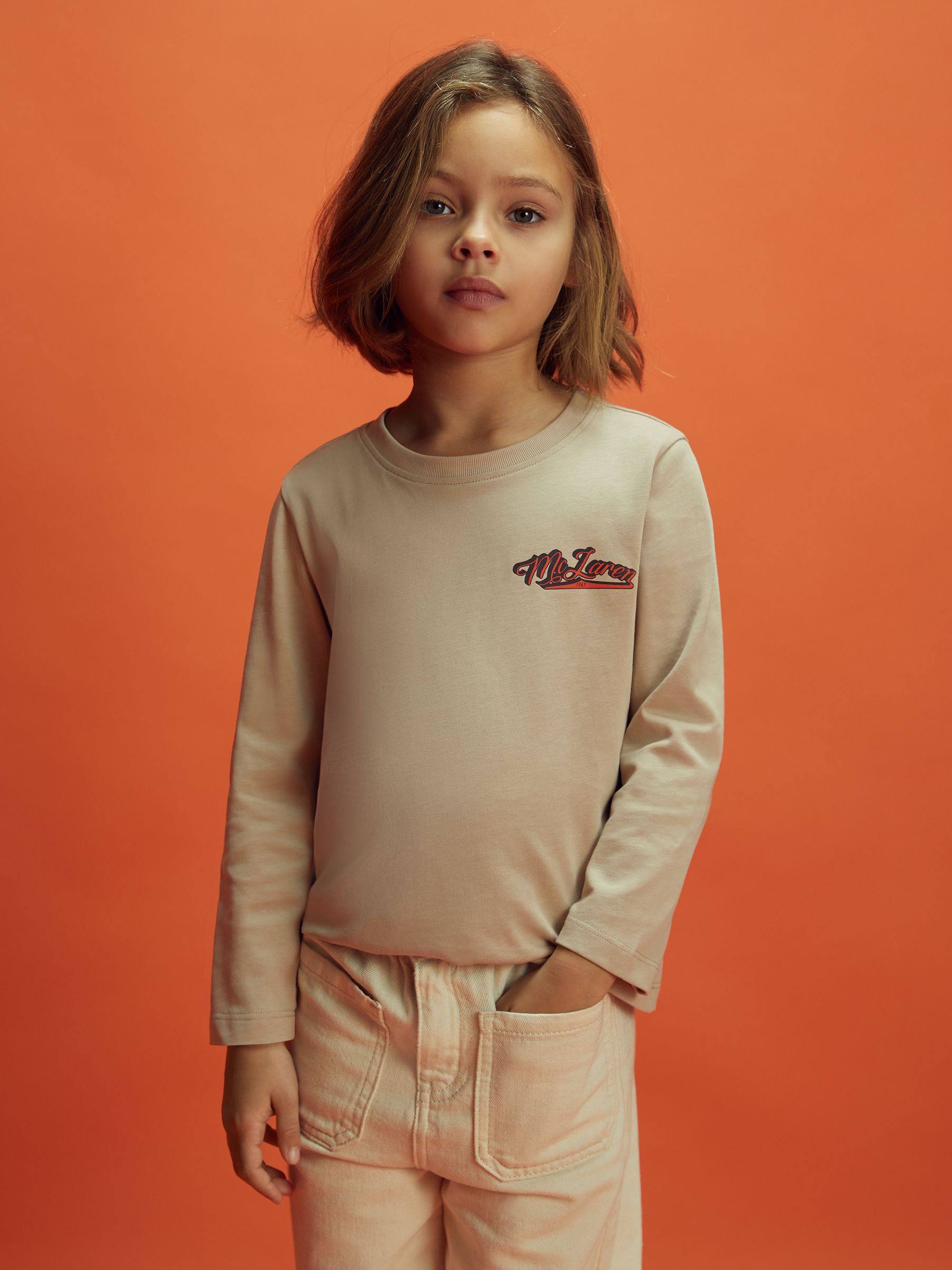 3-9 yrs Crew Neck Tour T-Shirt in Taupe - Image 1 of 12