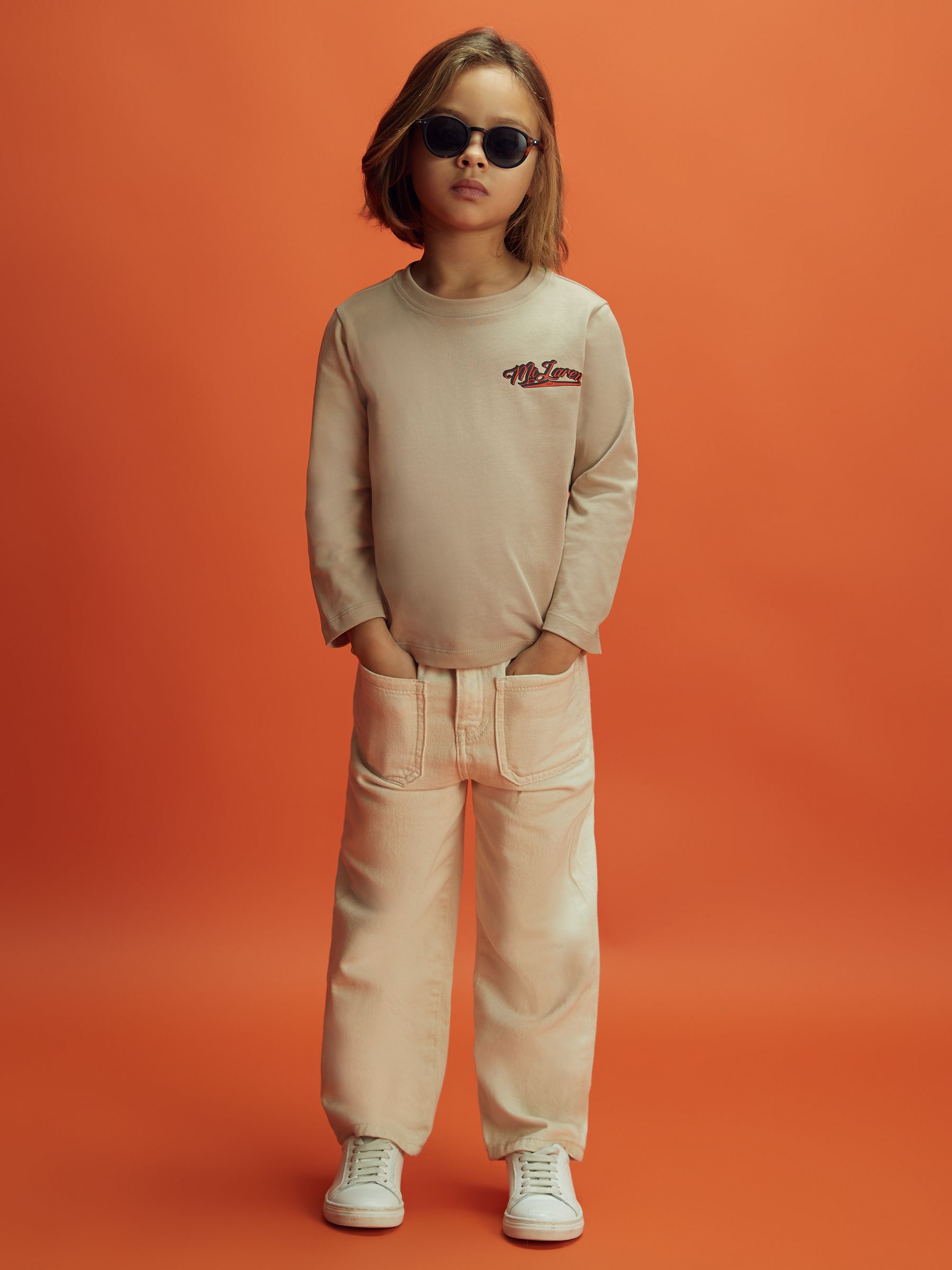 3-9 yrs Crew Neck Tour T-Shirt in Taupe - Image 3 of 12