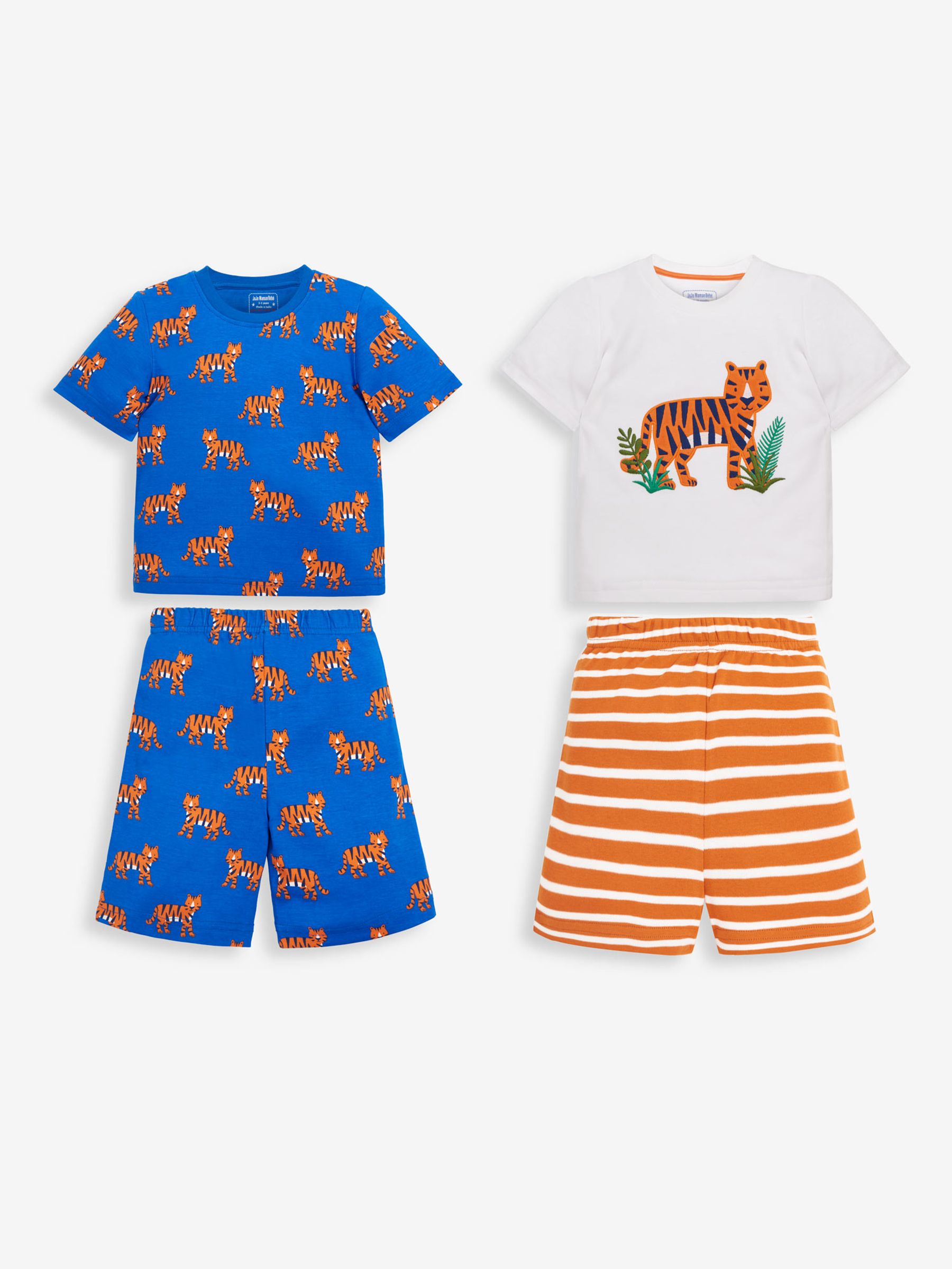 Cobalt 2-Pack Kids Tiger Jersey Pyjamas - Image 1 of 9