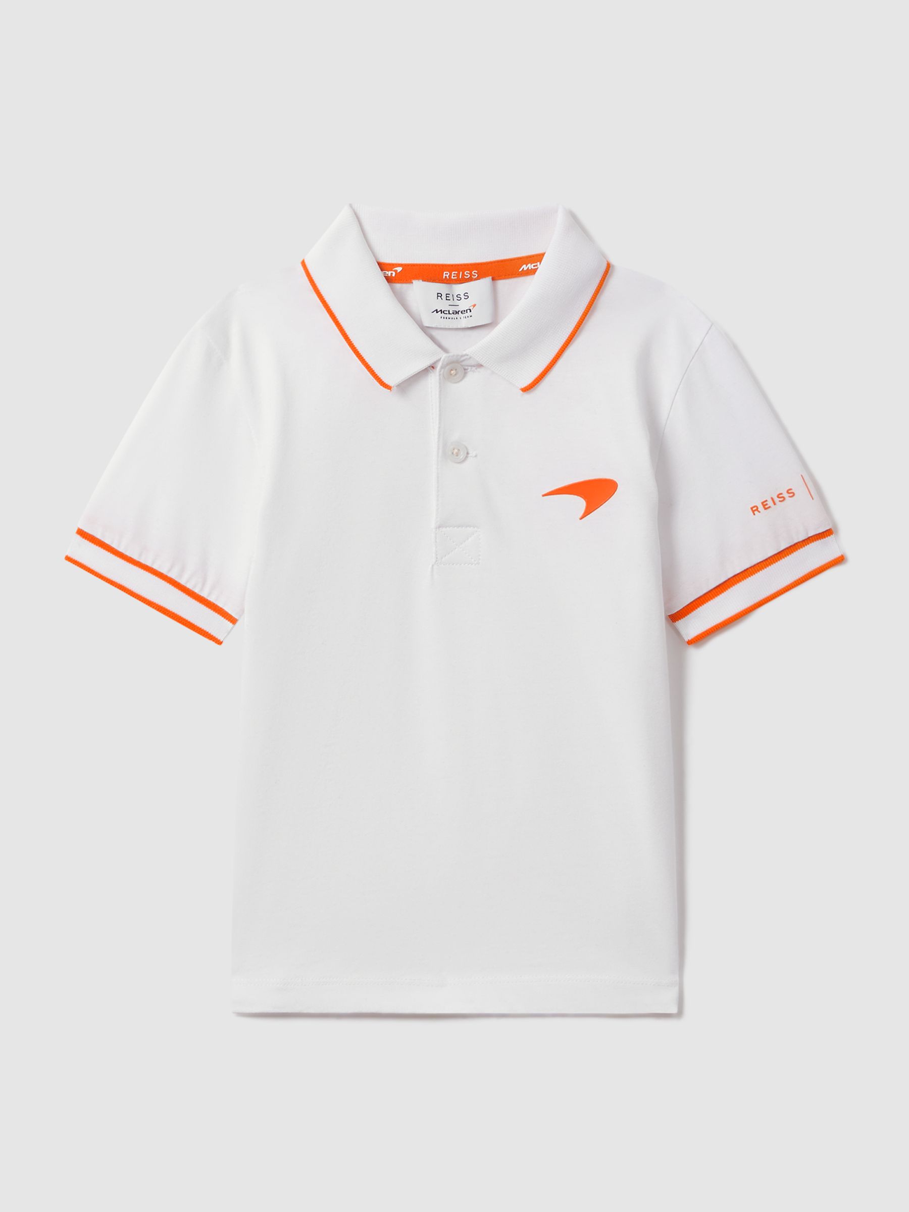 9-13 yrs McLaren F1 Mercerised Cotton Polo Shirt in White - Image 2 of 12