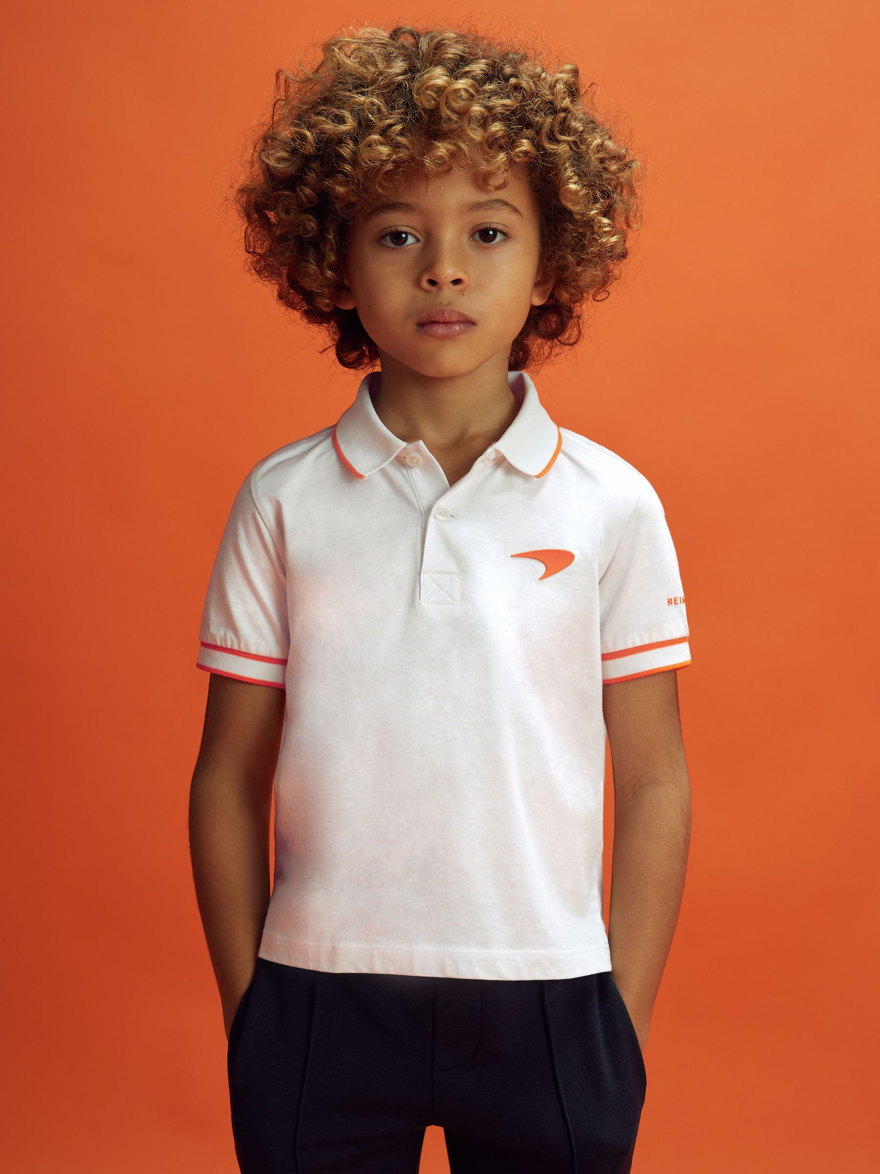 9-13 yrs McLaren F1 Mercerised Cotton Polo Shirt in White - Image 7 of 12