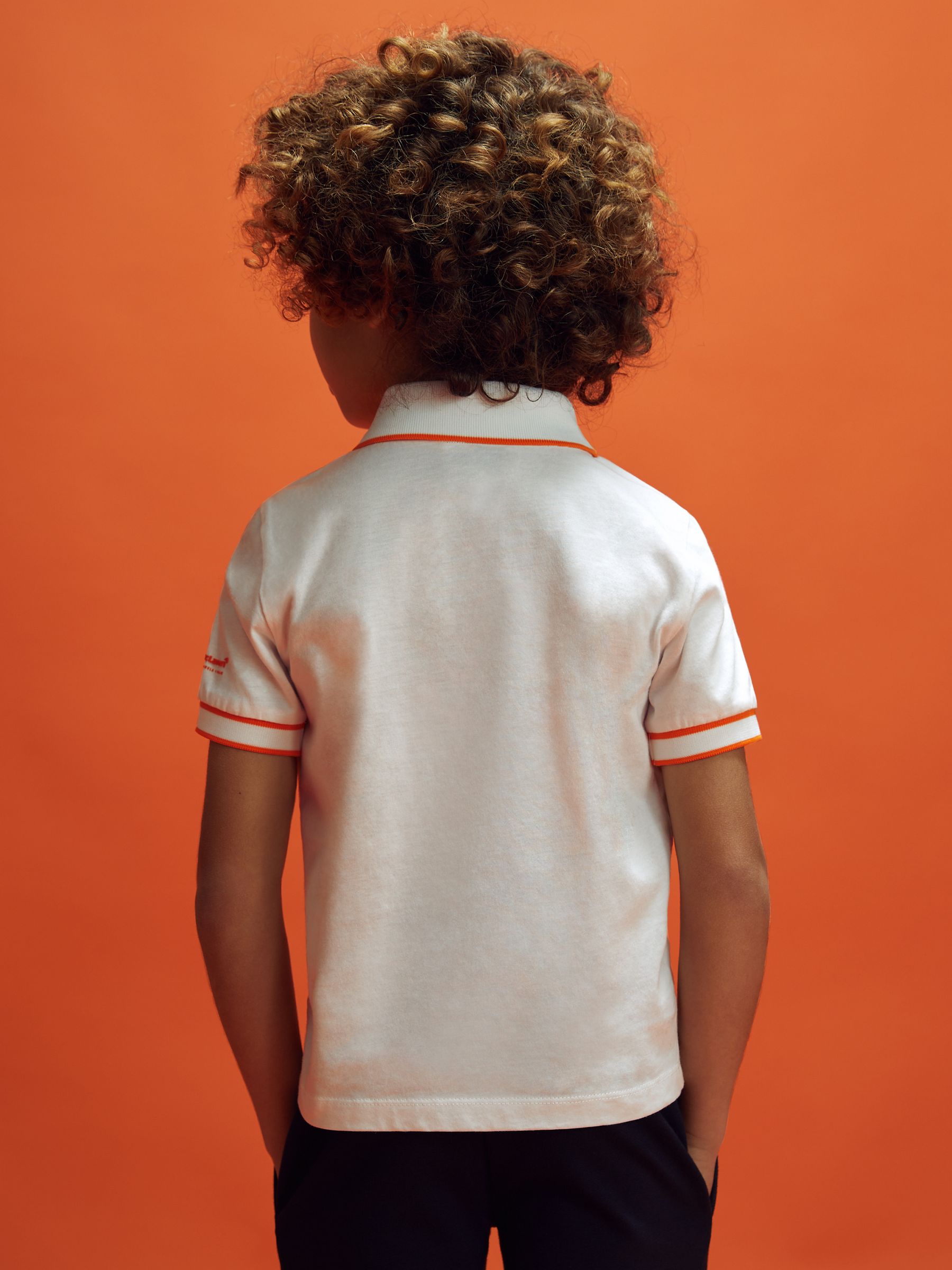 9-13 yrs McLaren F1 Mercerised Cotton Polo Shirt in White - Image 8 of 12