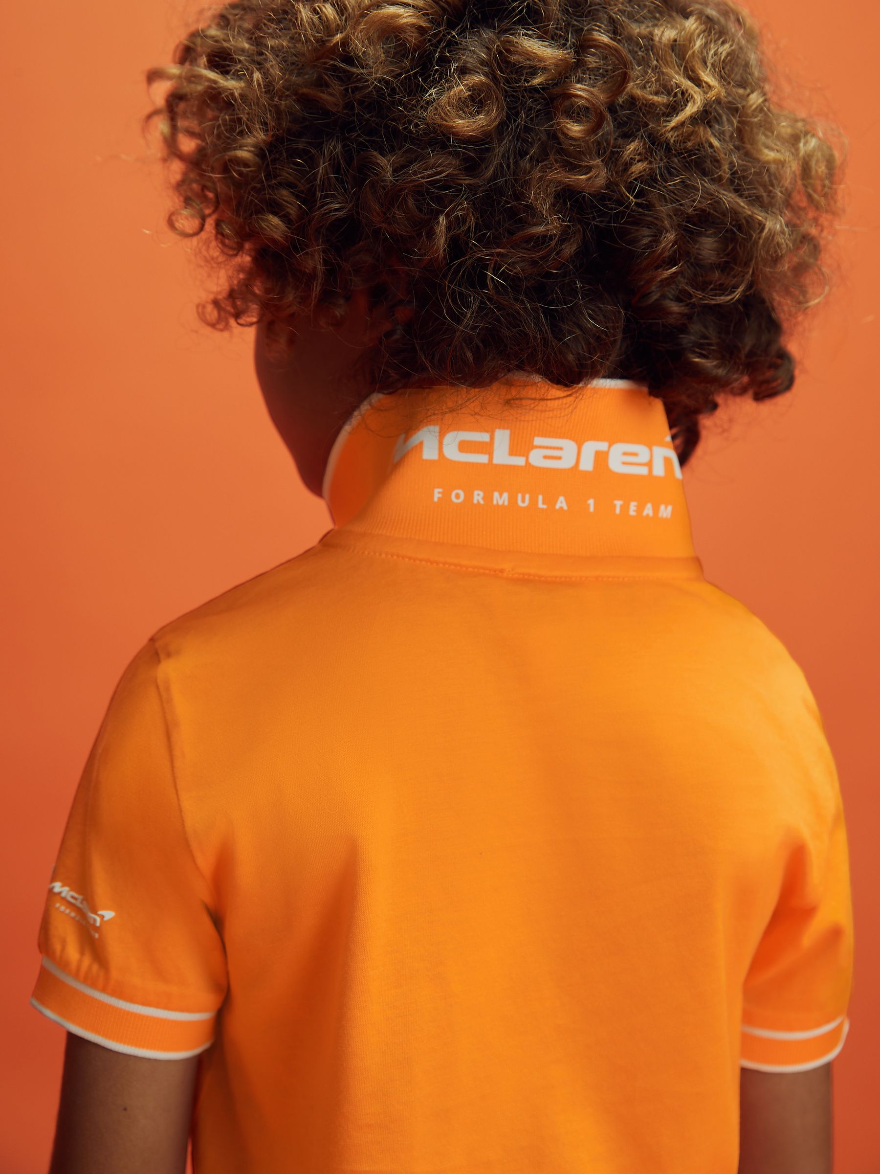 9-13 yrs McLaren F1 Mercerised Cotton Polo Shirt in Papaya - Image 6 of 11