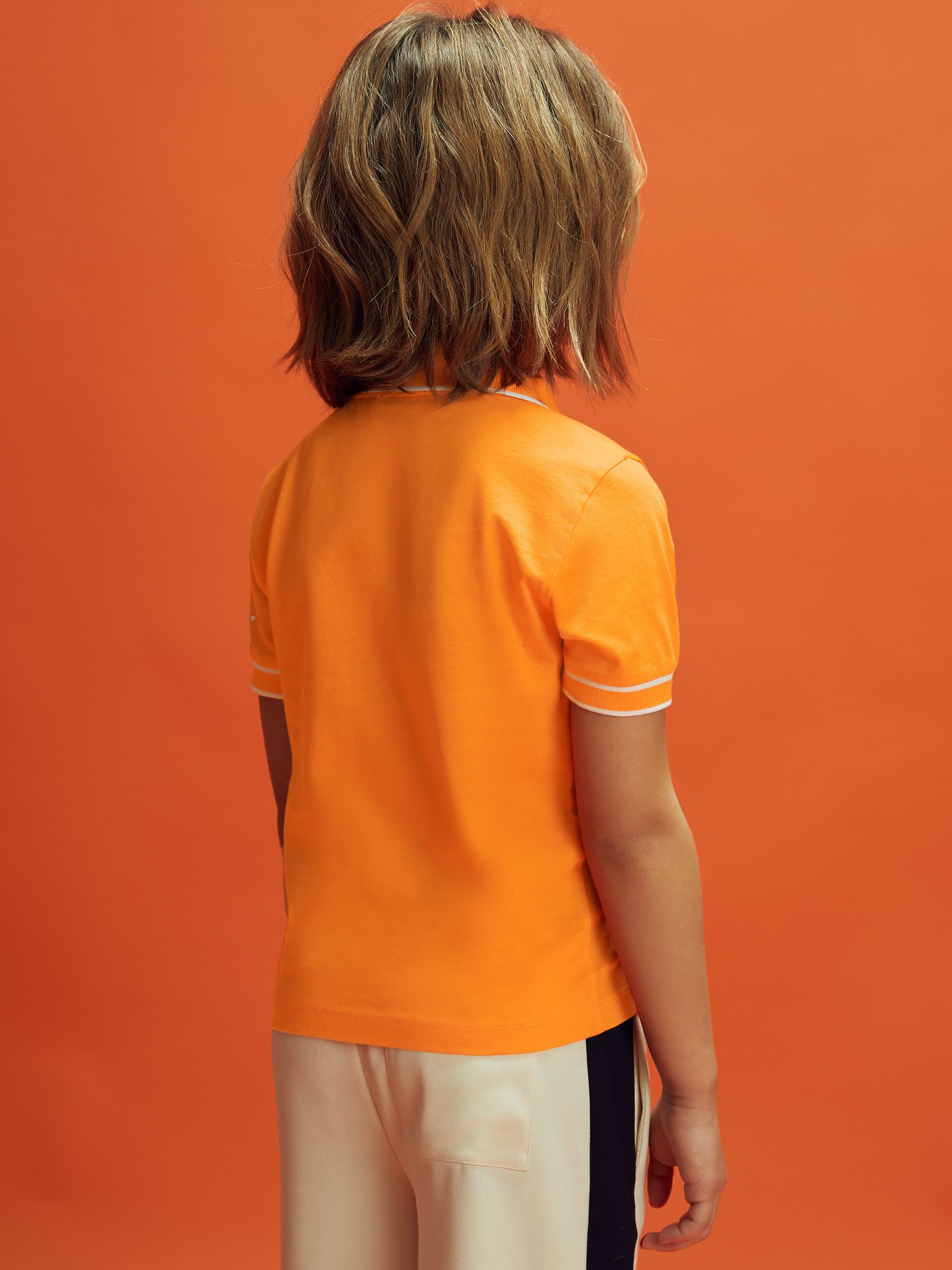 9-13 yrs McLaren F1 Mercerised Cotton Polo Shirt in Papaya - Image 8 of 11