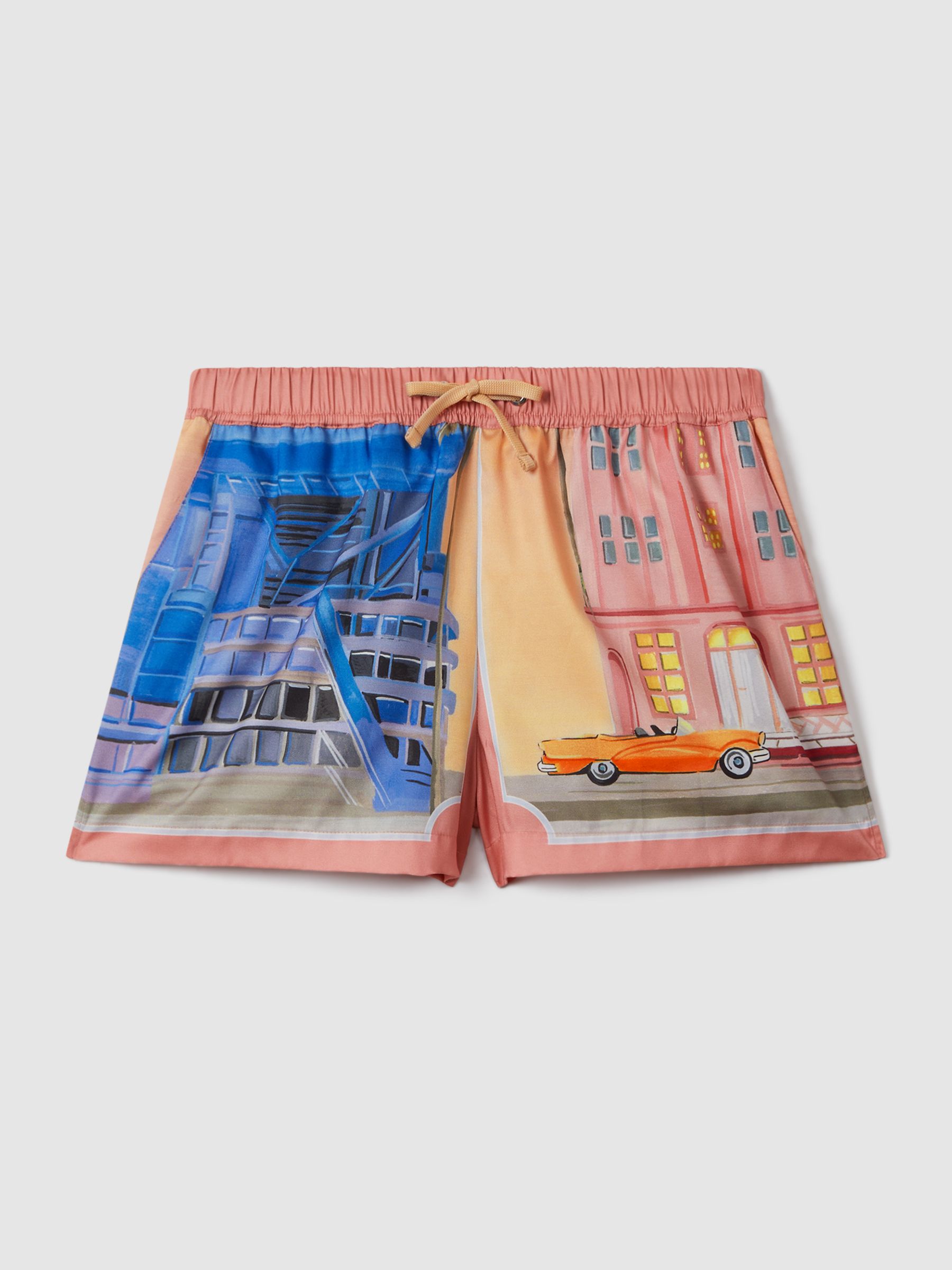 McLaren F1 Miami Drawstring Shorts in Pink Multi - Image 2 of 7