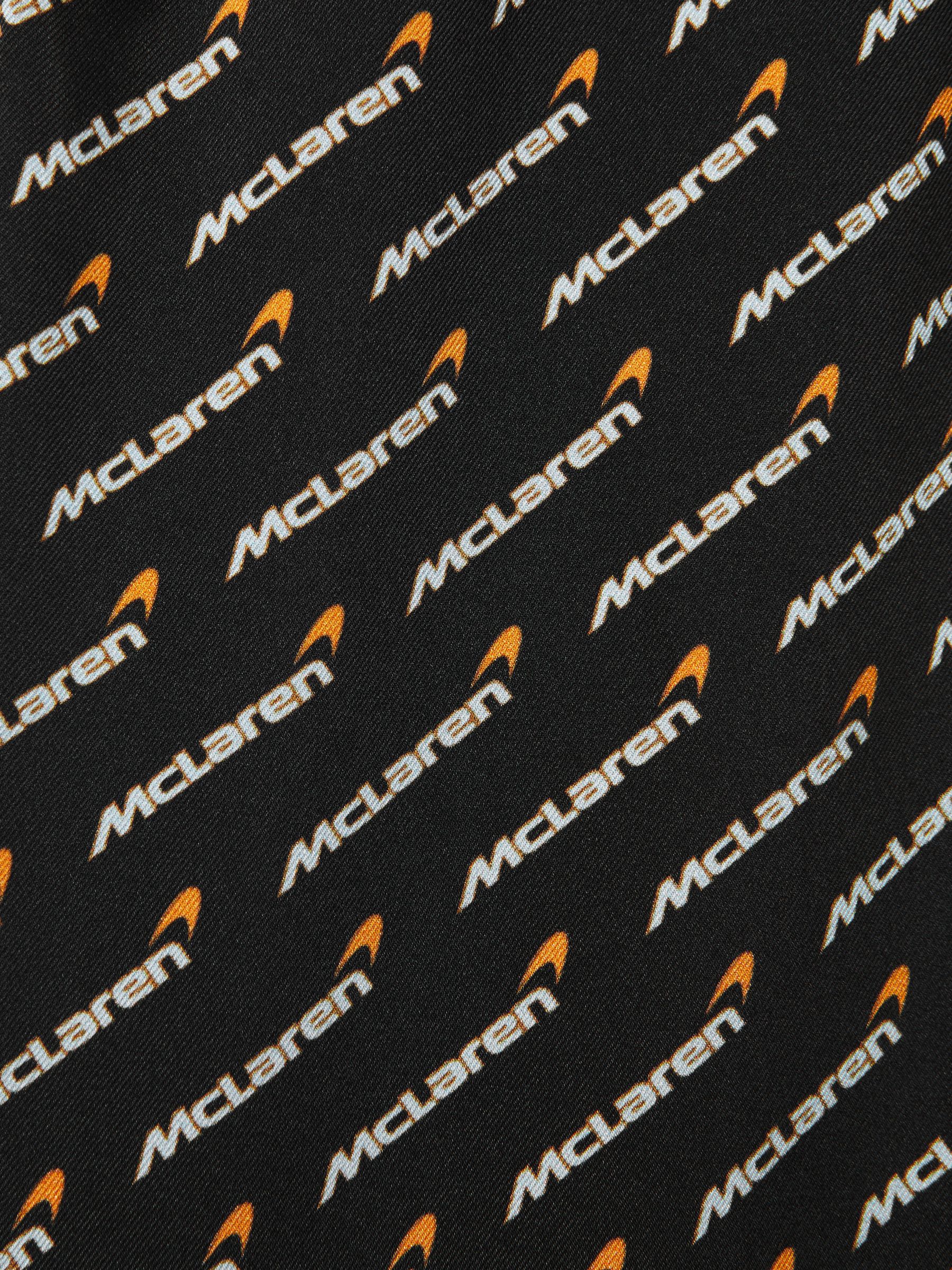 McLaren F1 Silverstone Wide Leg Drawstring Trousers in Black Multi - Image 6 of 6