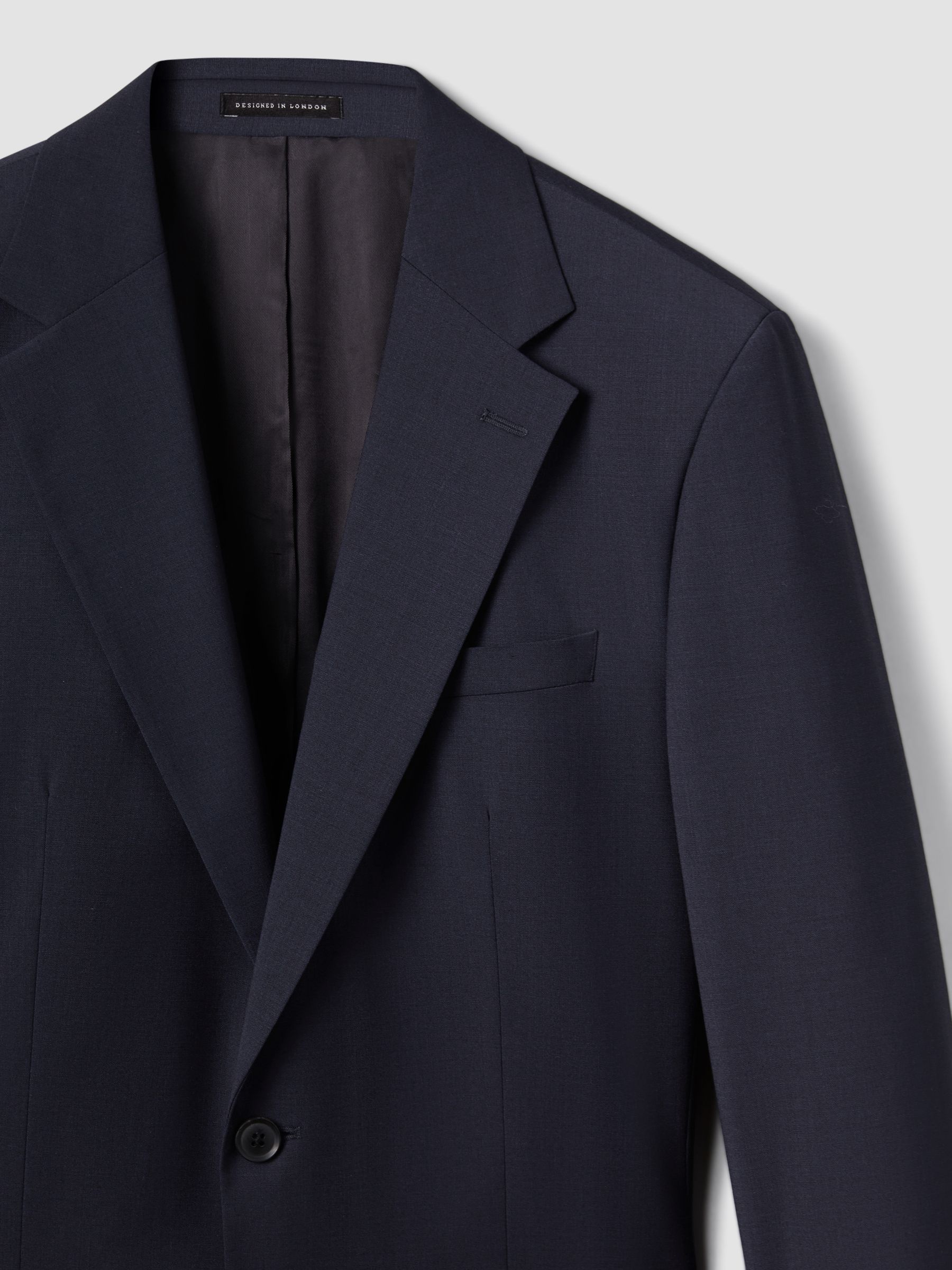 Slim-Fit Wool-Blend Single-Breasted Suit Blazer in Navy - Image 7 of 8