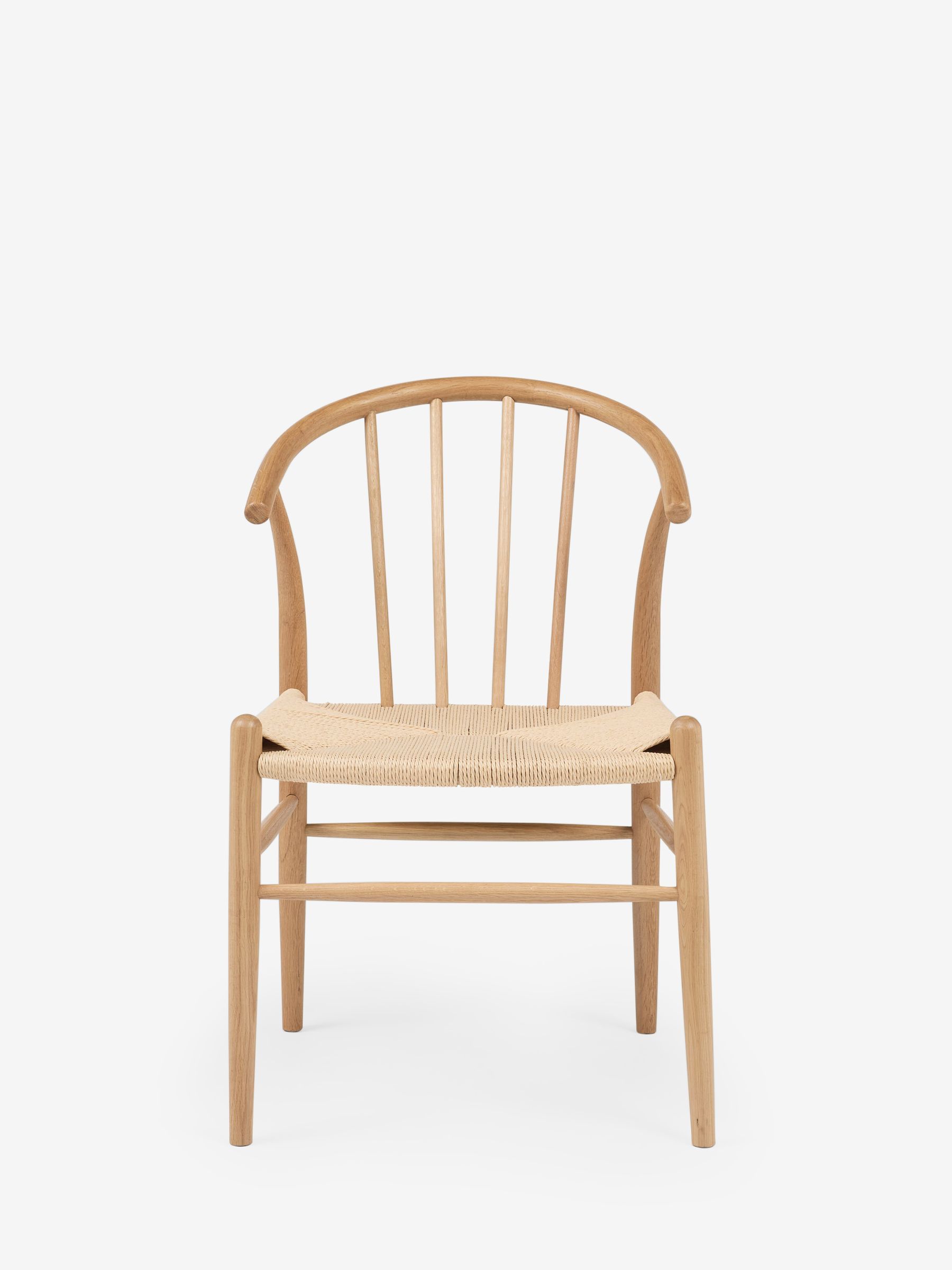 Jasper Conran London Set of 2 Oak Bray Dining Chairs - Image 2 of 6