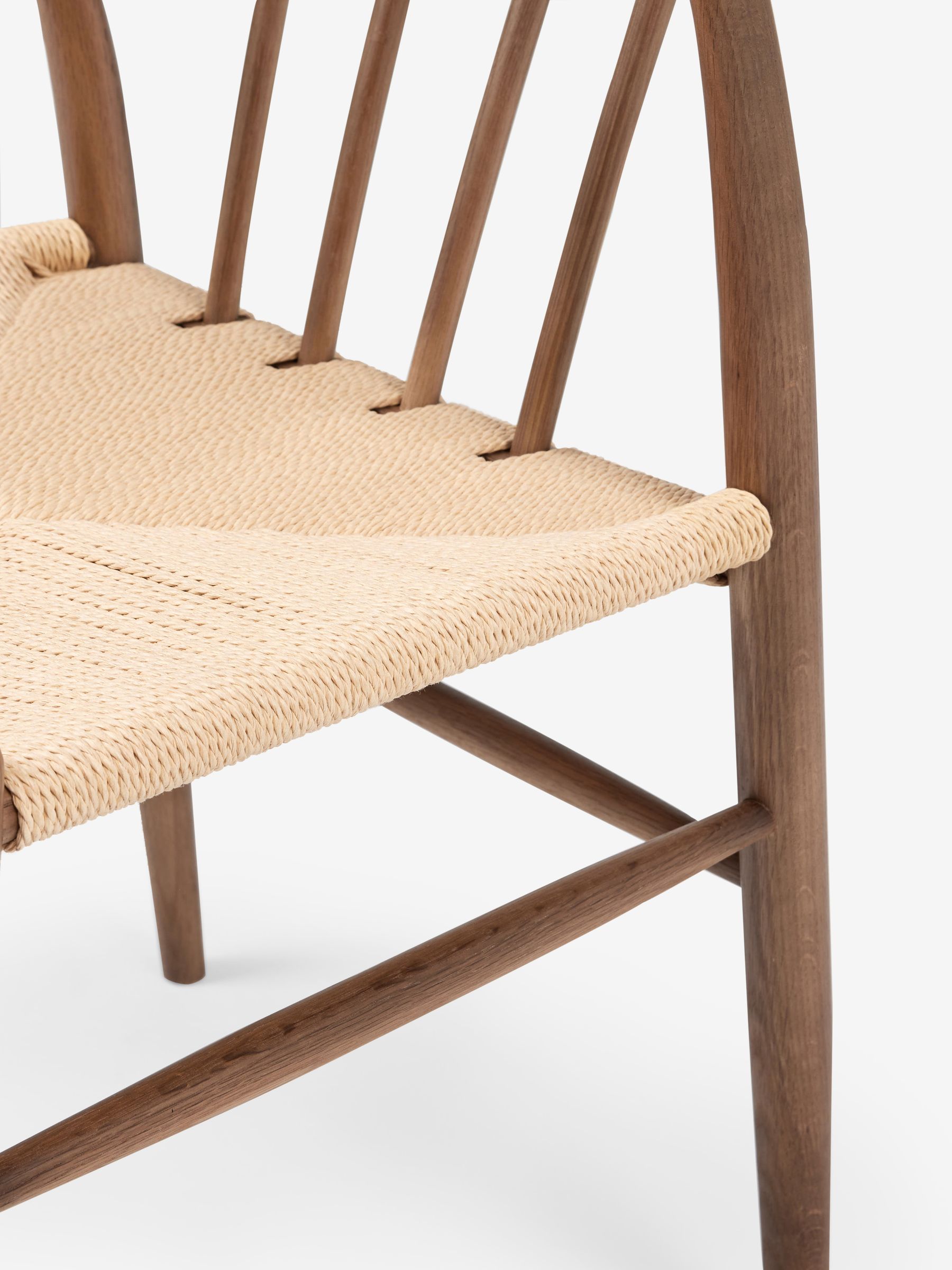 Jasper Conran London Set of 2 Walnut Bray Dining Chairs - Image 6 of 6