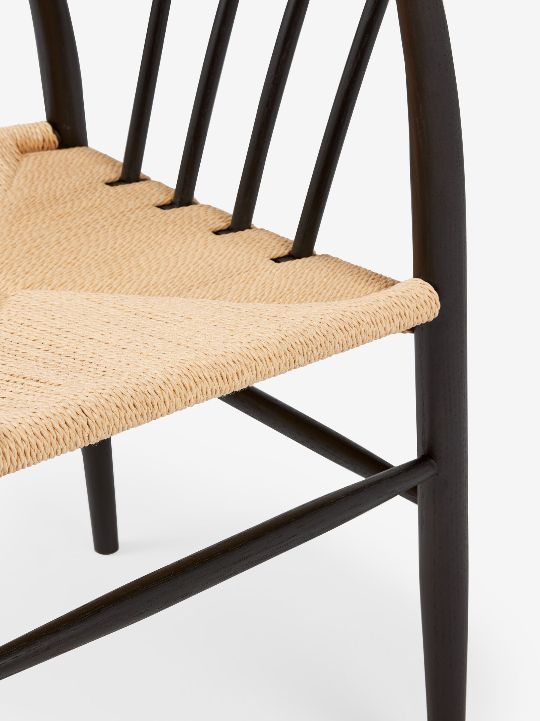 Jasper Conran London Set of 2 Black Bray Dining Chairs - Image 6 of 6